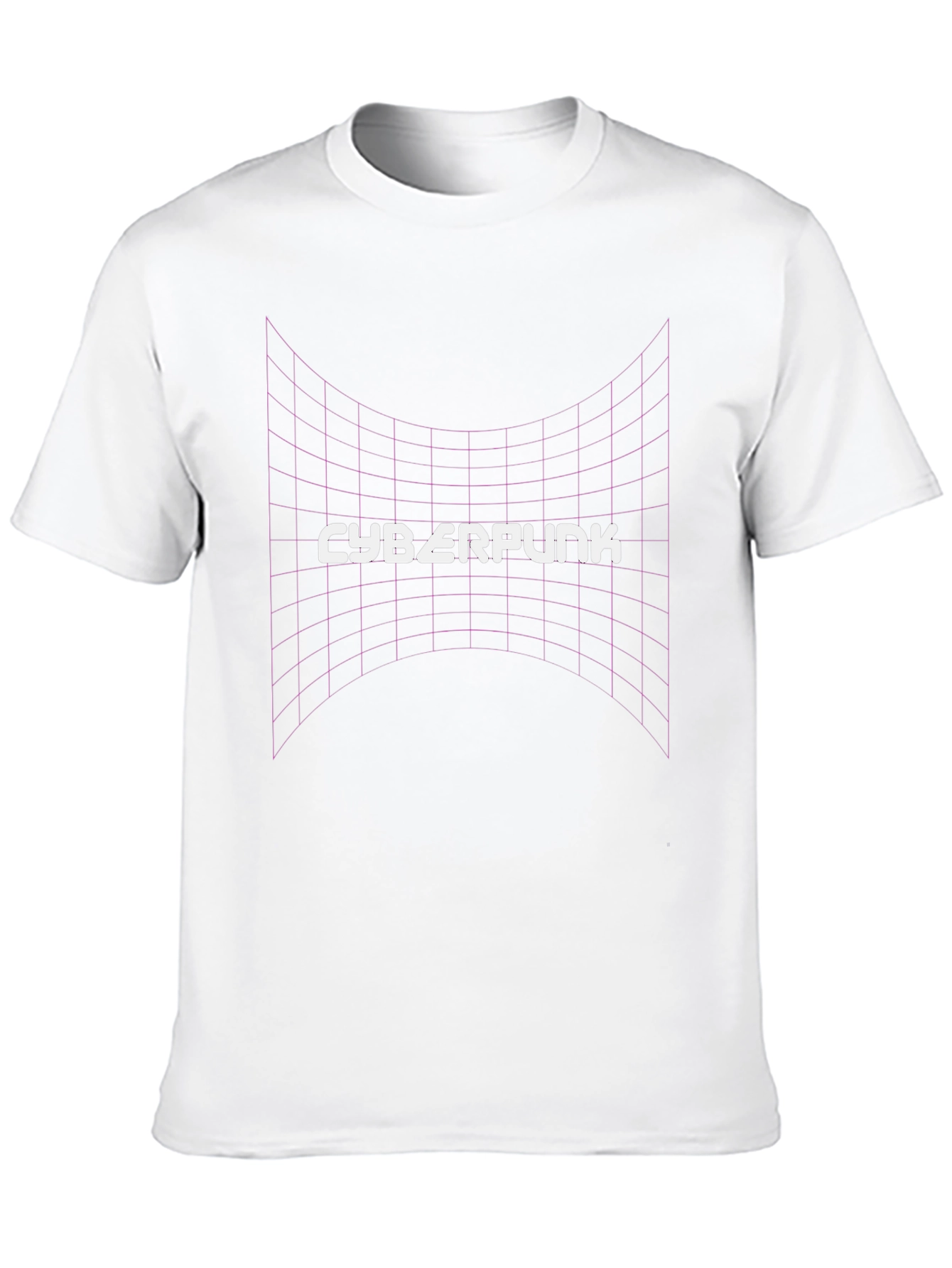 Cyberpunk Grid T-Shirt - Retro Style