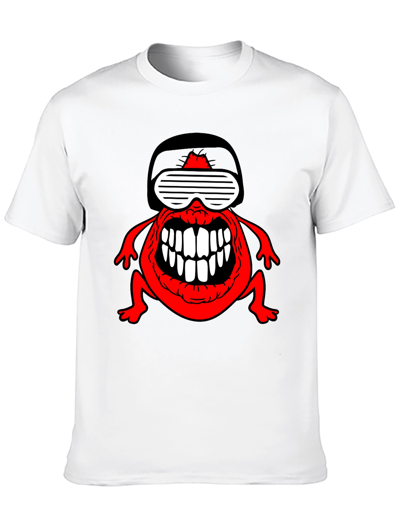 Crazy Red Monster T-Shirt - Unique Graphic Tee