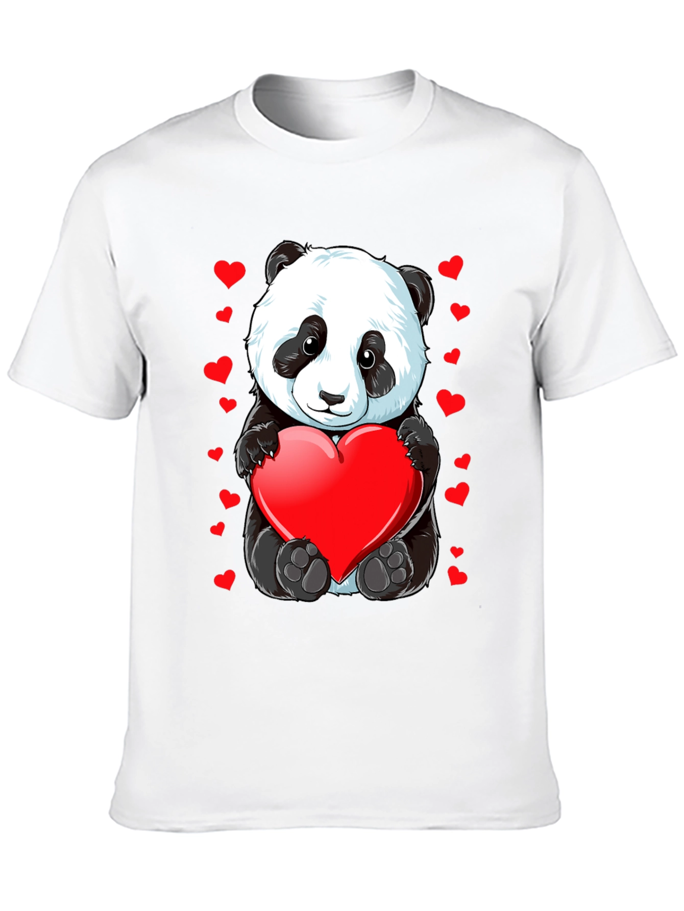 Cute Panda with Heart T-Shirt - Valentines Day Gift