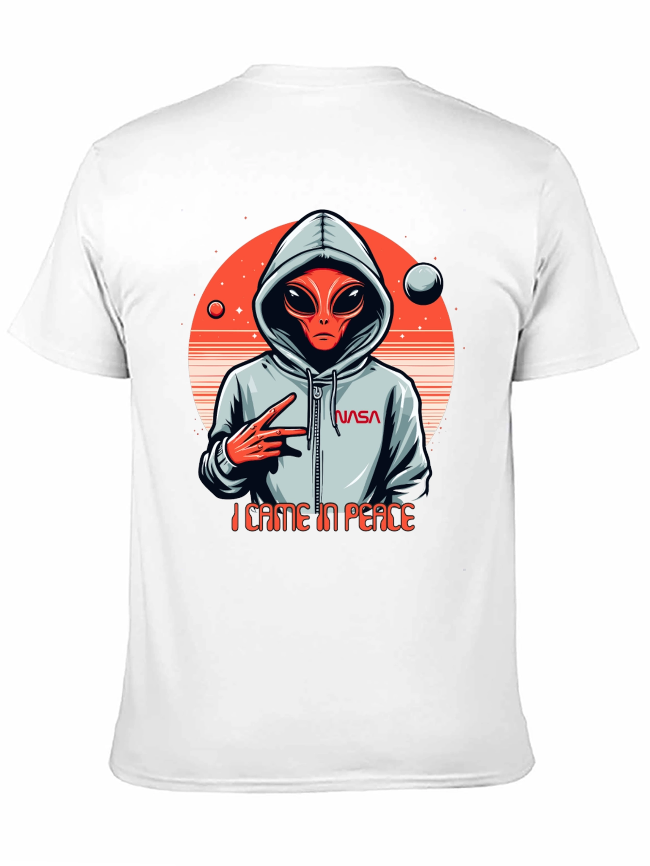 Alien Came In Peace T-Shirt NASA Graphic Tee