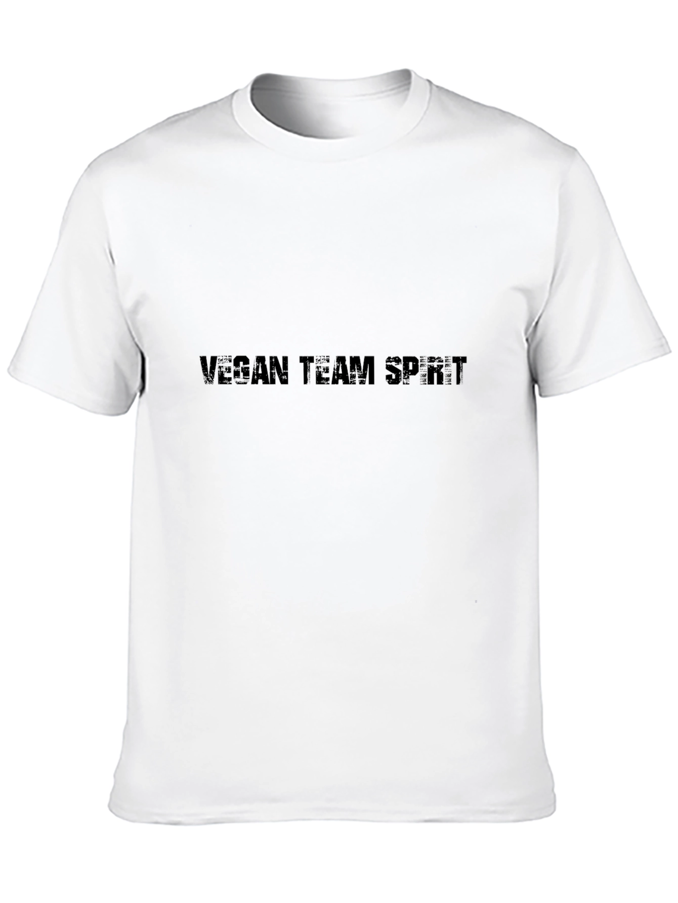 Vegan Team Spirit T-Shirt - Black Crew Neck Tee