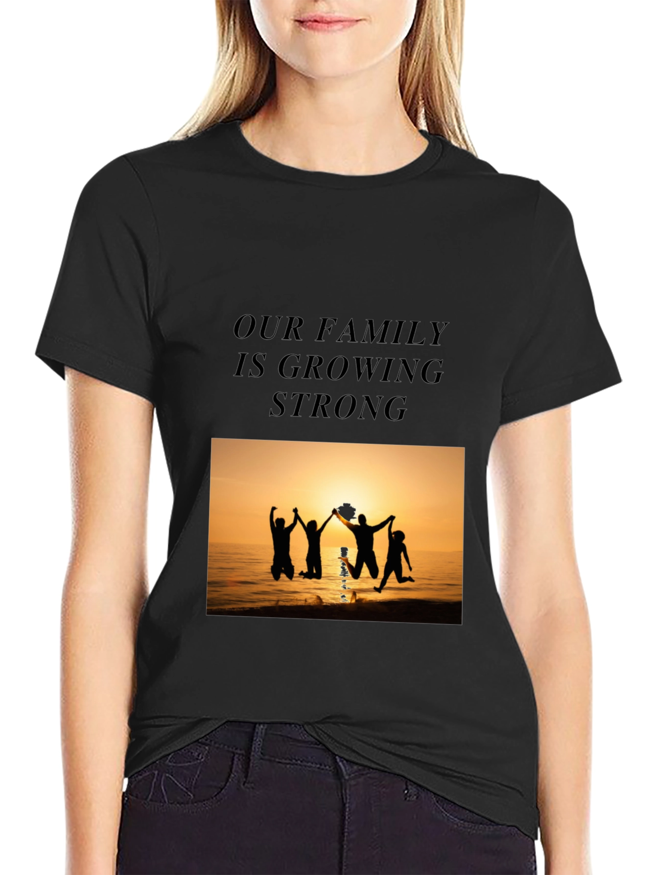 Family Strength Graphic Tee - Black