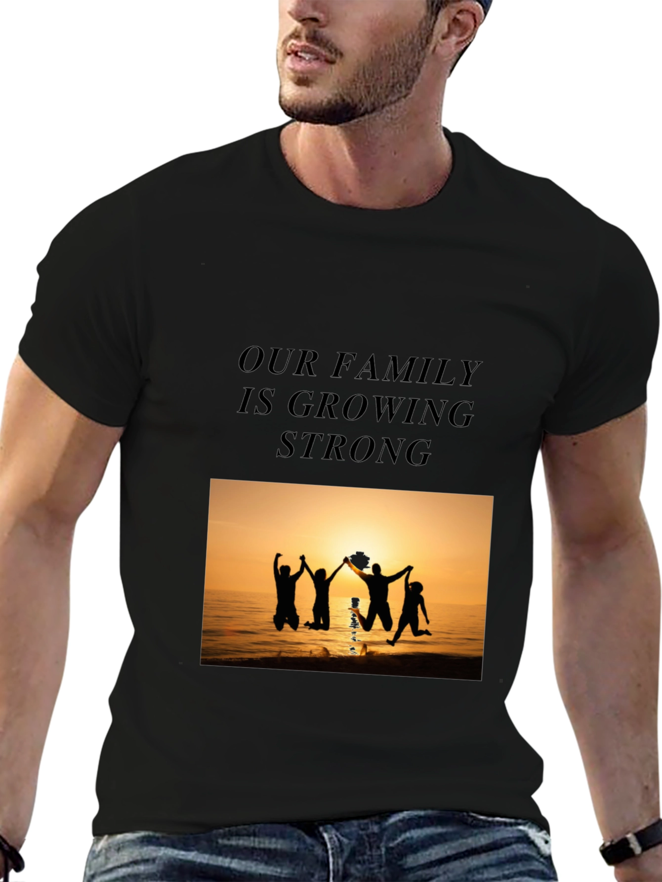 Family Strength Graphic Tee - Black
