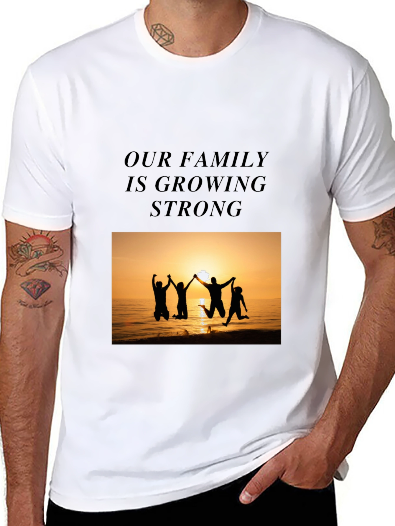 Family Strength Graphic Tee - Black