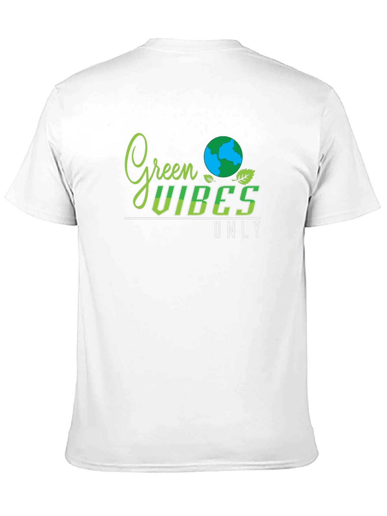 Green Vibes Only Black T-Shirt