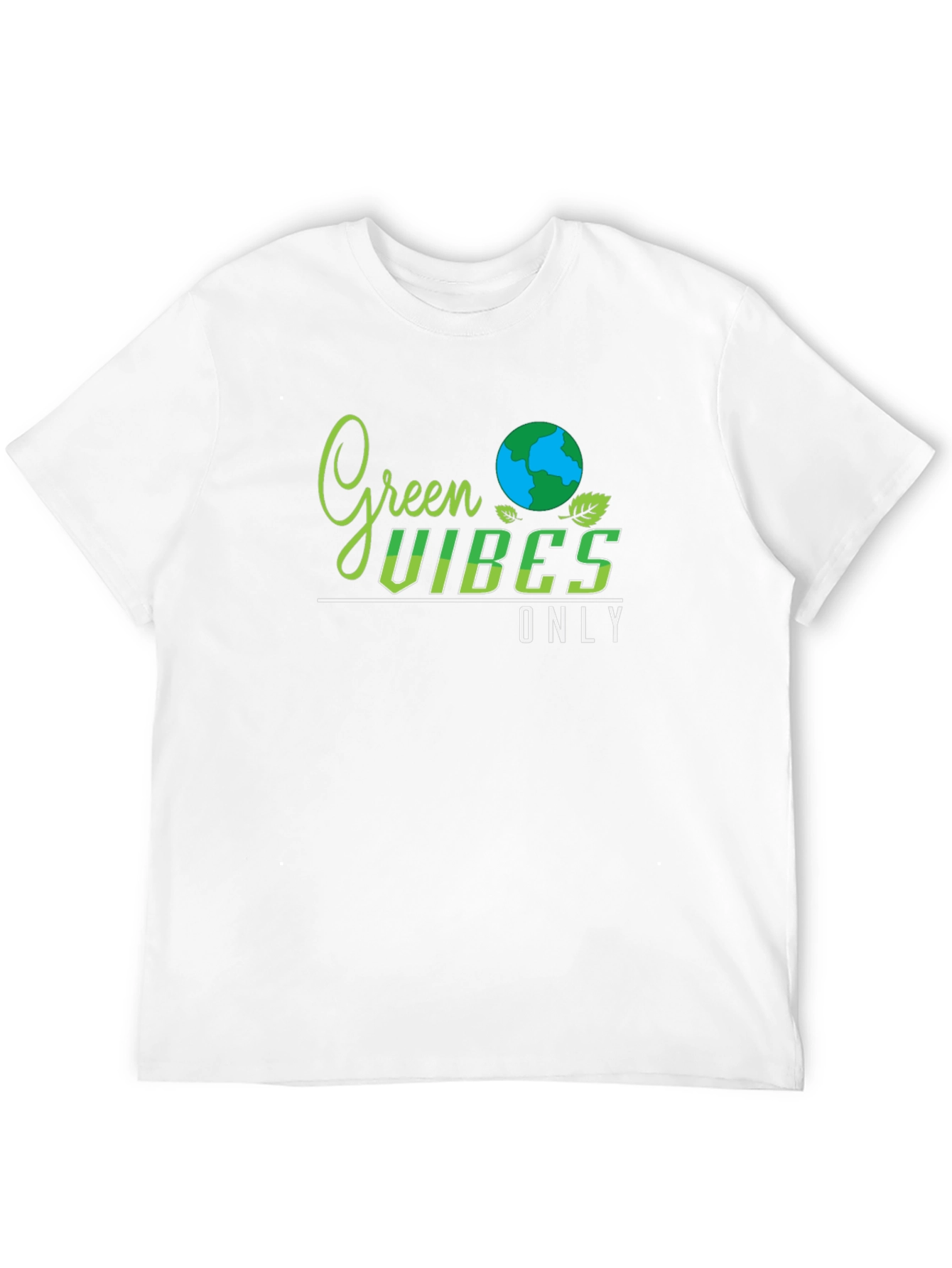 Green Vibes Only Black T-Shirt