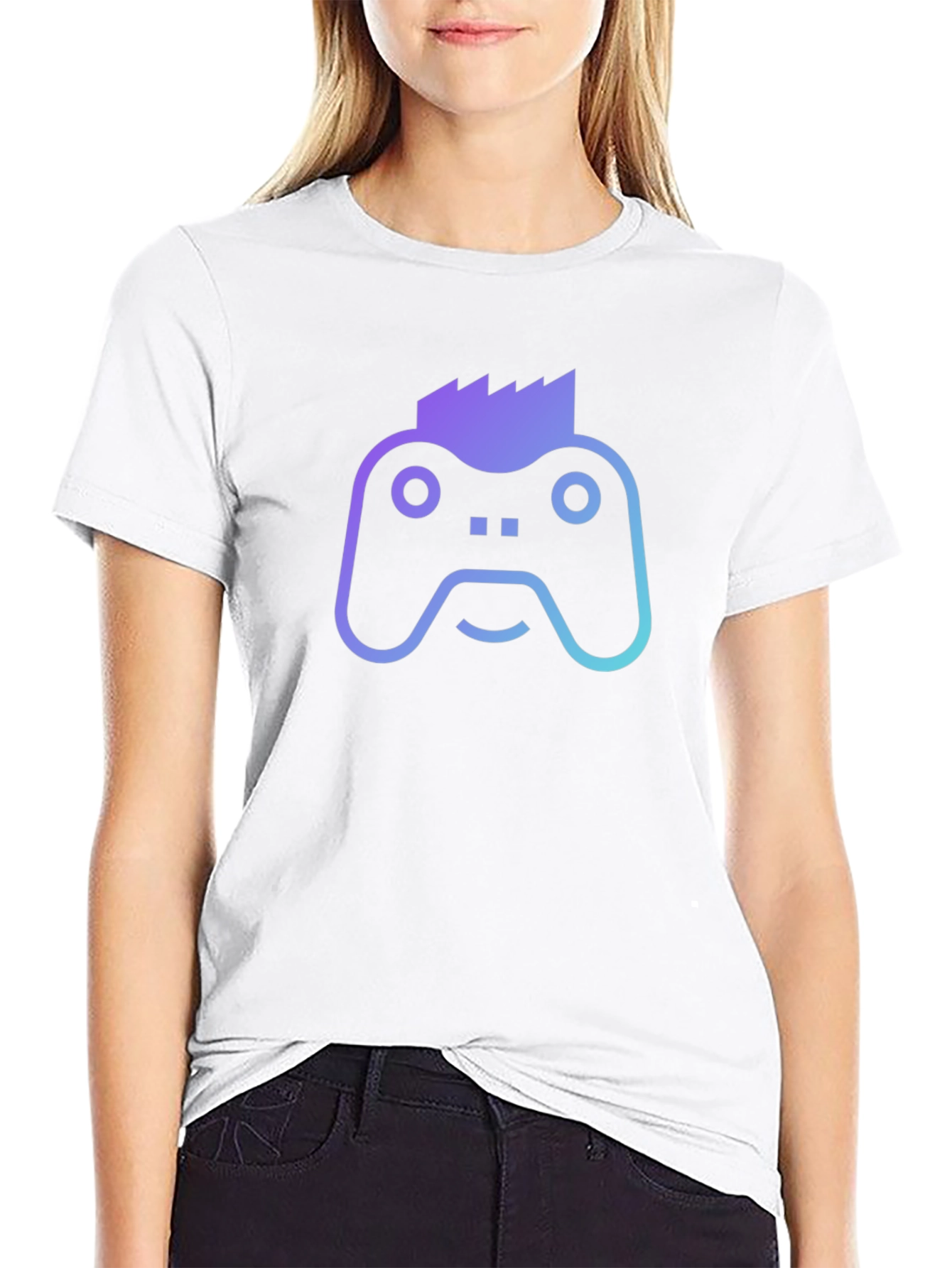 Gamer Controller Punk Graphic Tee - Black Cotton T-Shirt