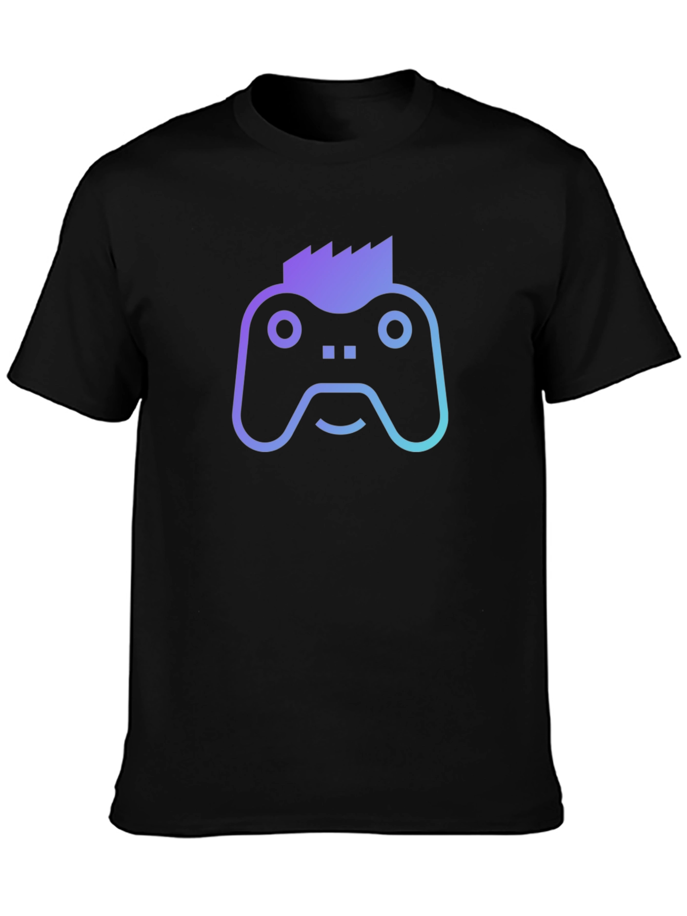 Gamer Controller Punk Graphic Tee - Black Cotton T-Shirt