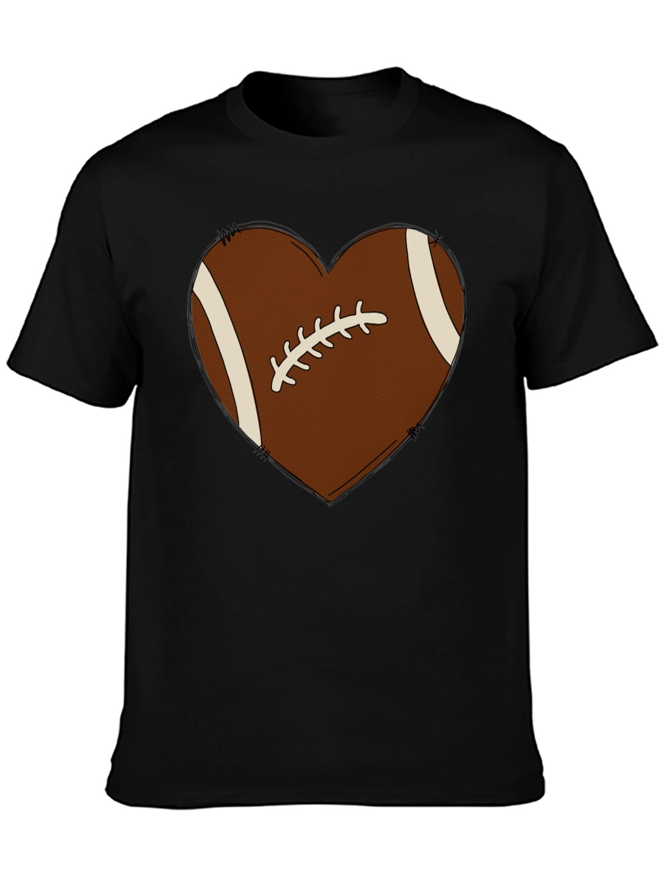 Football Heart Graphic Tee