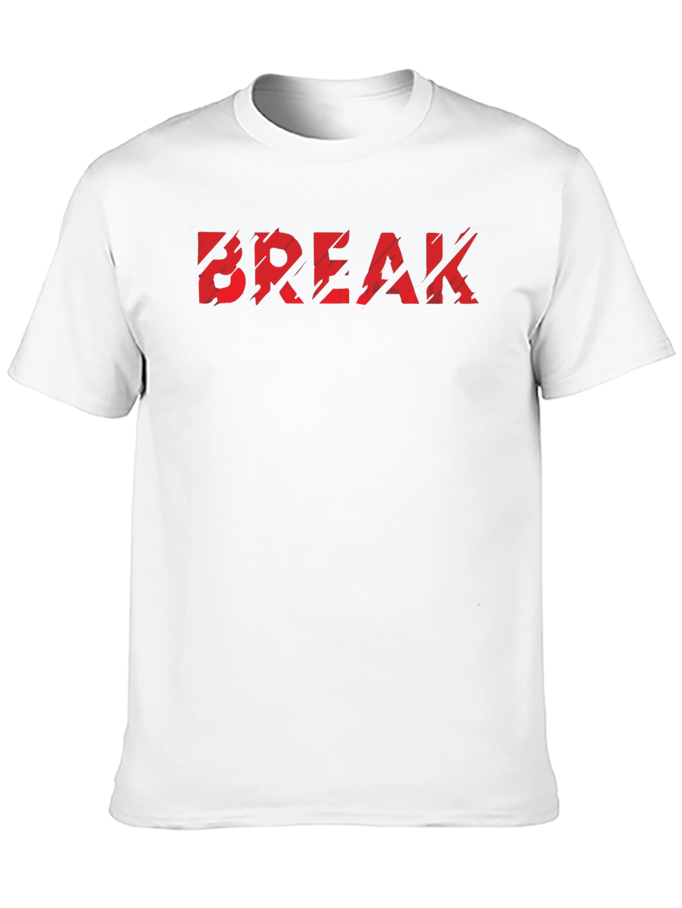 Edgy Break Slogan Black T-Shirt