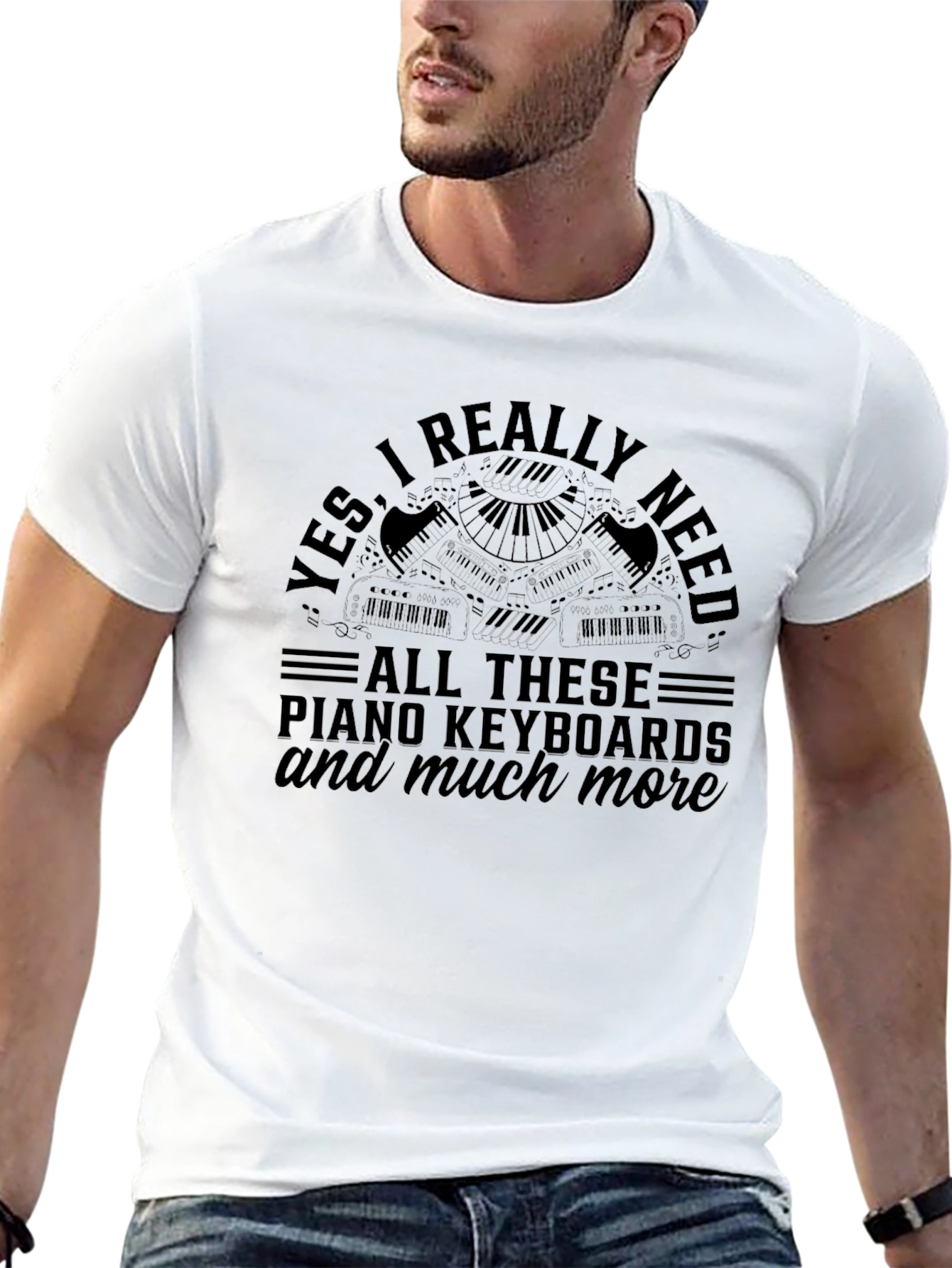 Piano Keyboard T-Shirt - Music Lover Tee