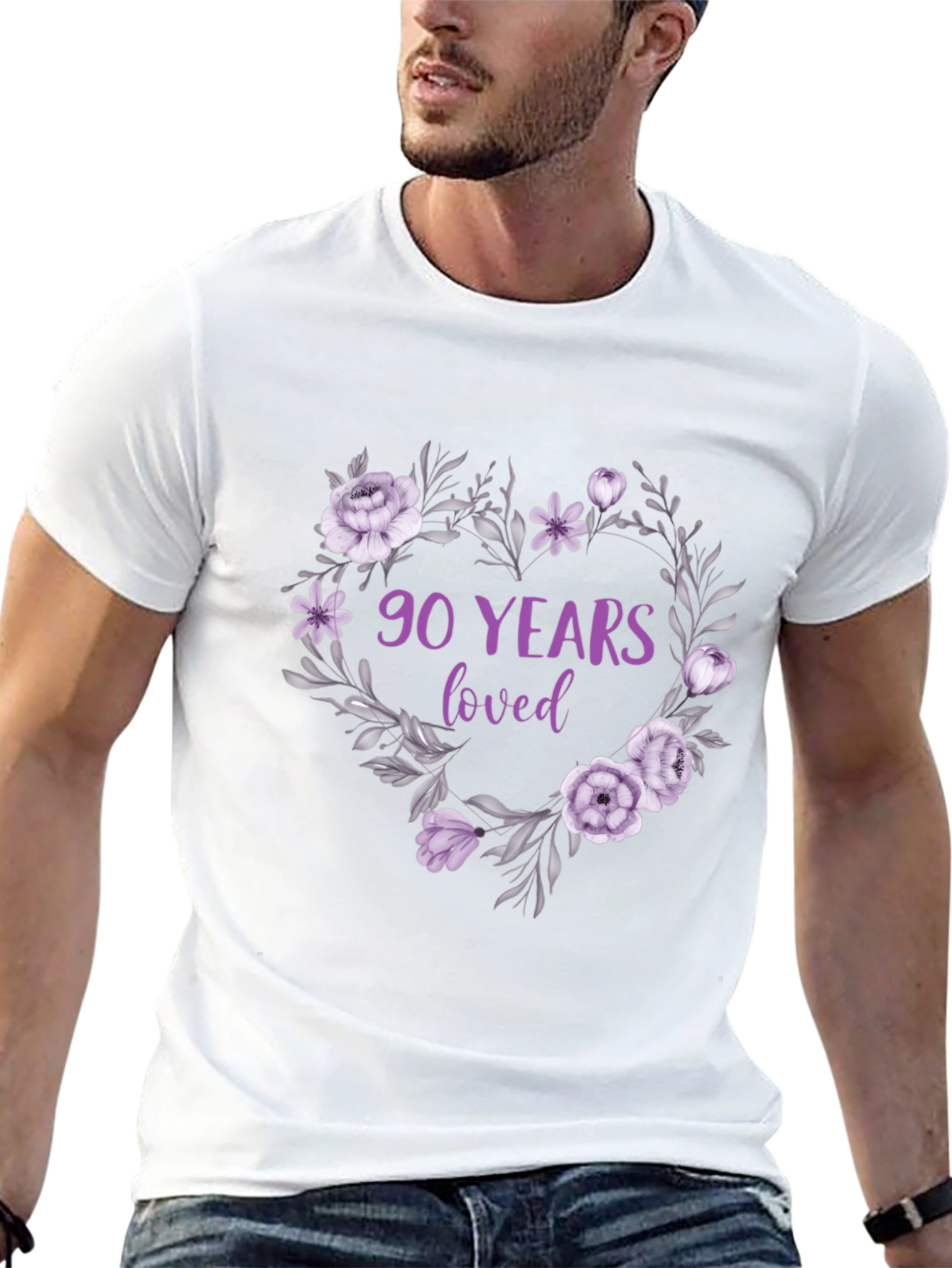 90 Years Loved Floral T-Shirt