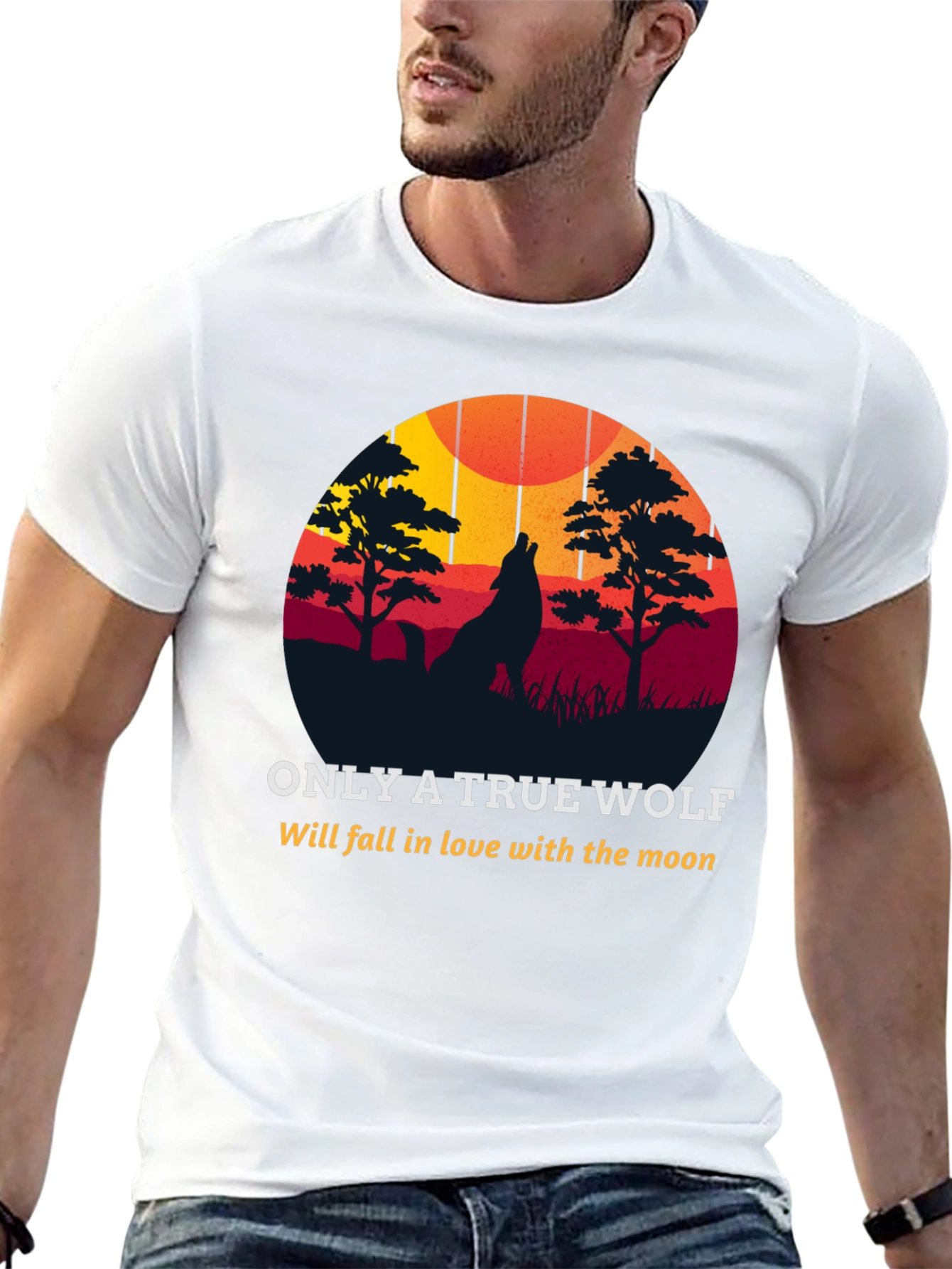 True Wolf Moon Lover Graphic Tee