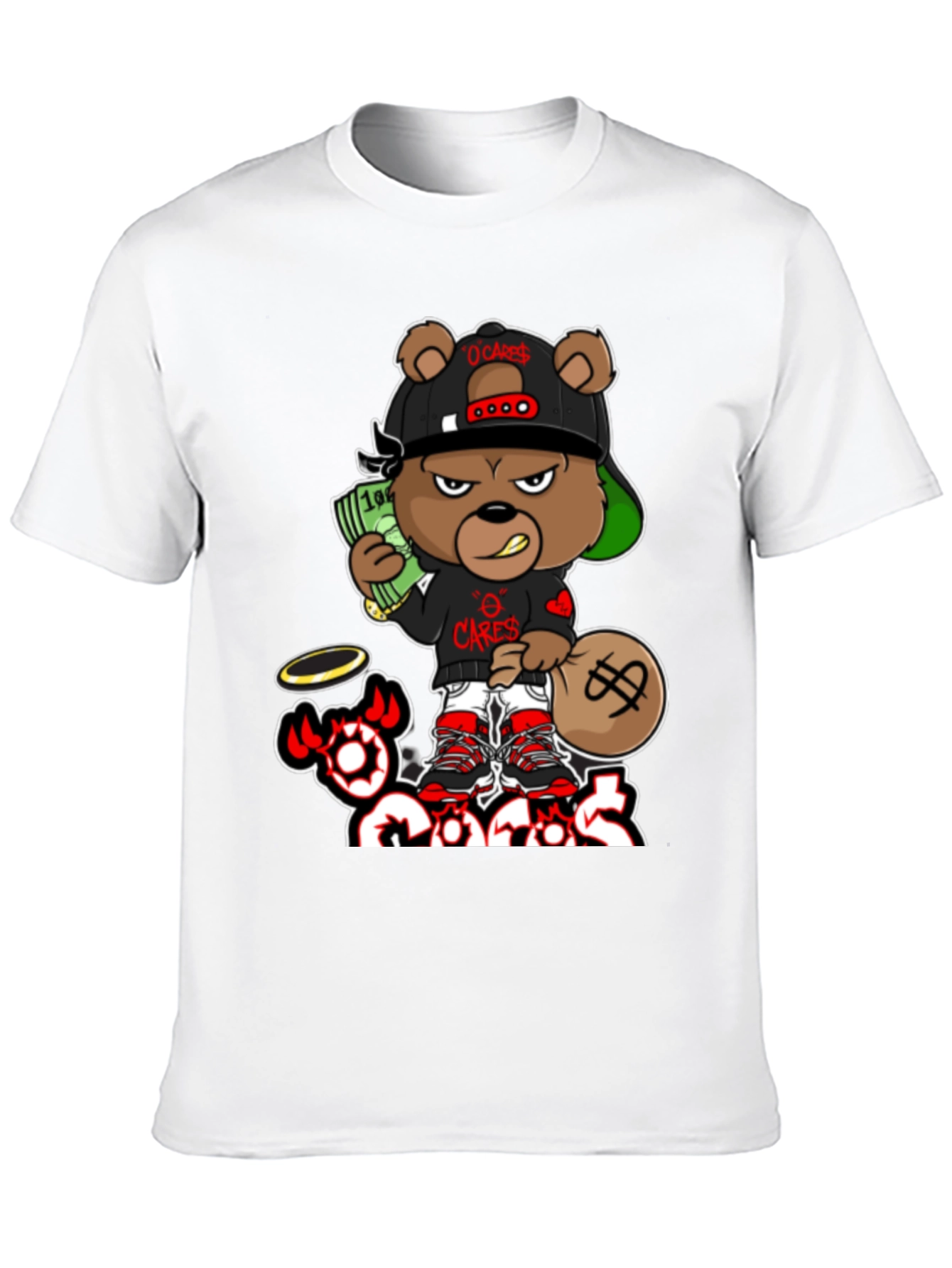 Gangster Bear Graphic T-Shirt