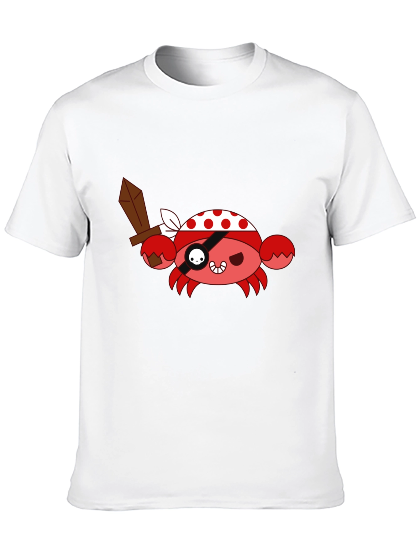 Crabby Pirate T-Shirt - Fun Cartoon Graphic Tee