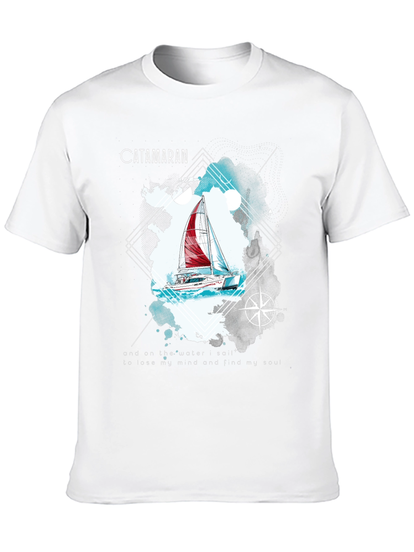 Catamaran Sailboat Graphic T-Shirt