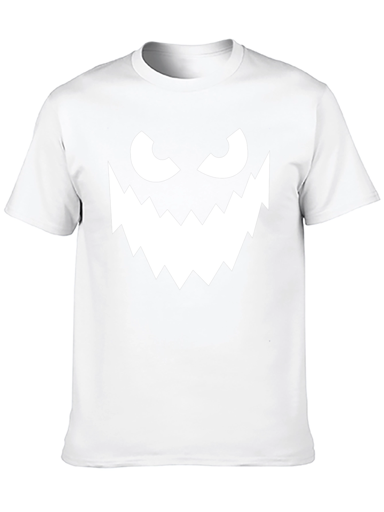 Spooky Monster Face Graphic Tee - Halloween Shirt