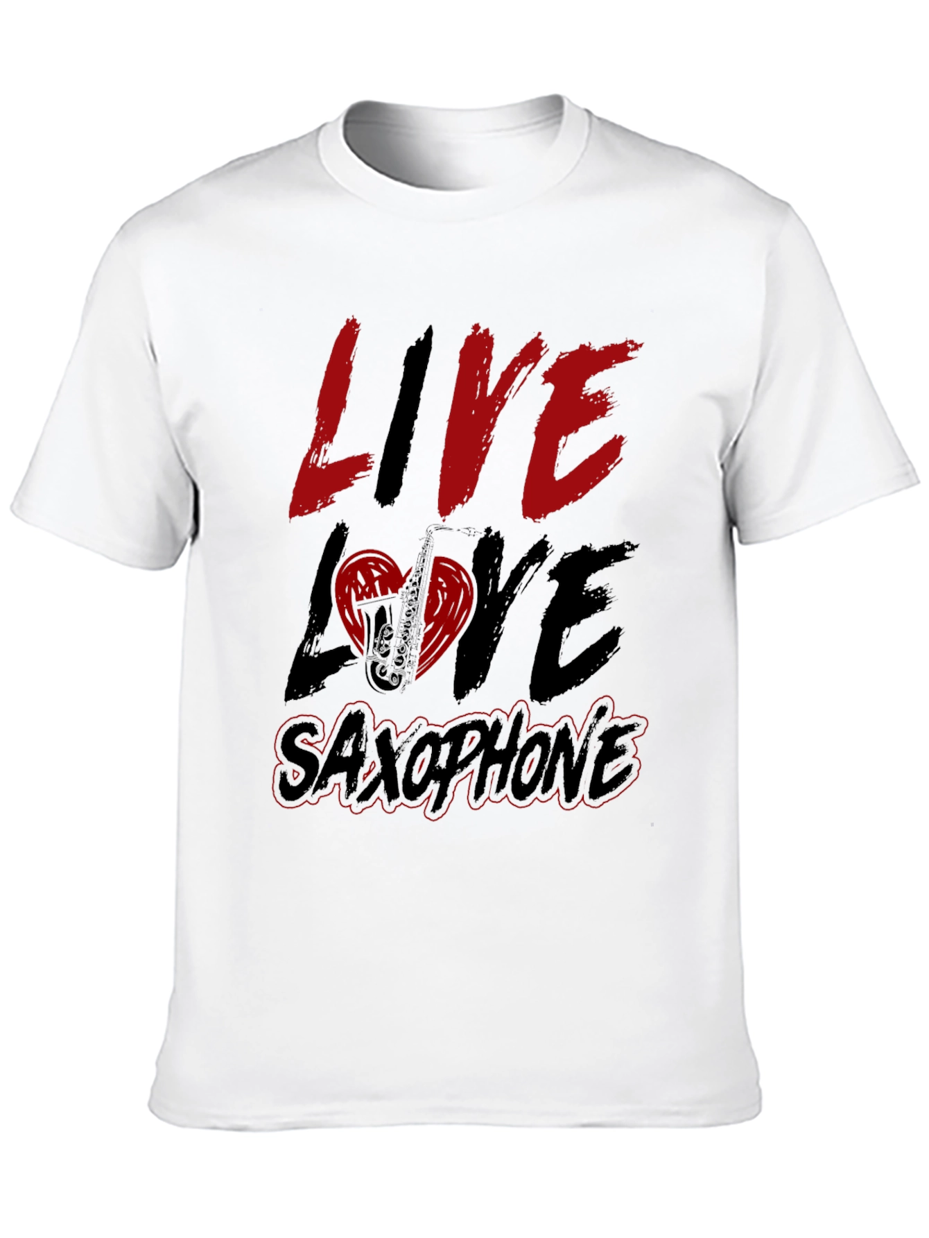 Live Love Saxophone T-Shirt - Music Lover Tee