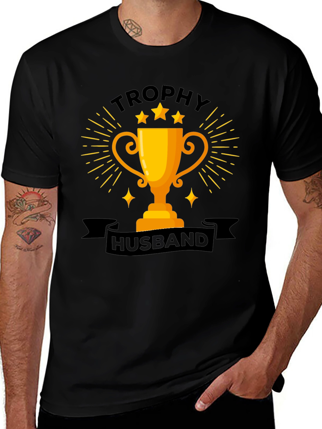 Trophy Husband Graphic Tee - Fun Husband Gift