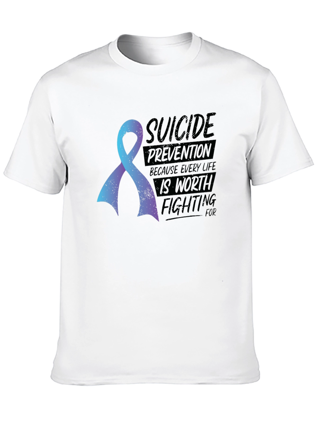 Suicide Prevention Awareness Ribbon Graphic T-Shirt