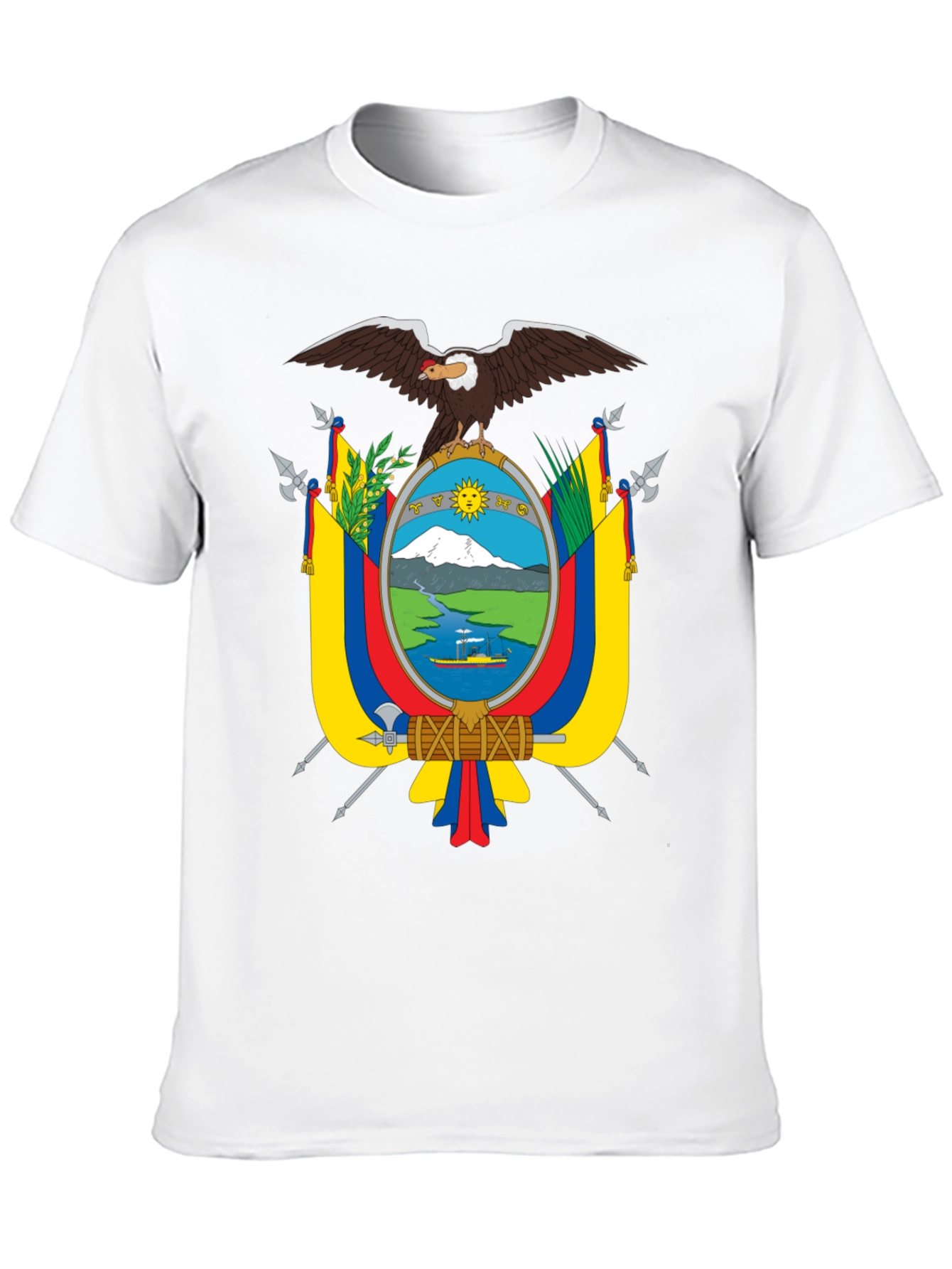 Ecuador Coat of Arms Black T-Shirt