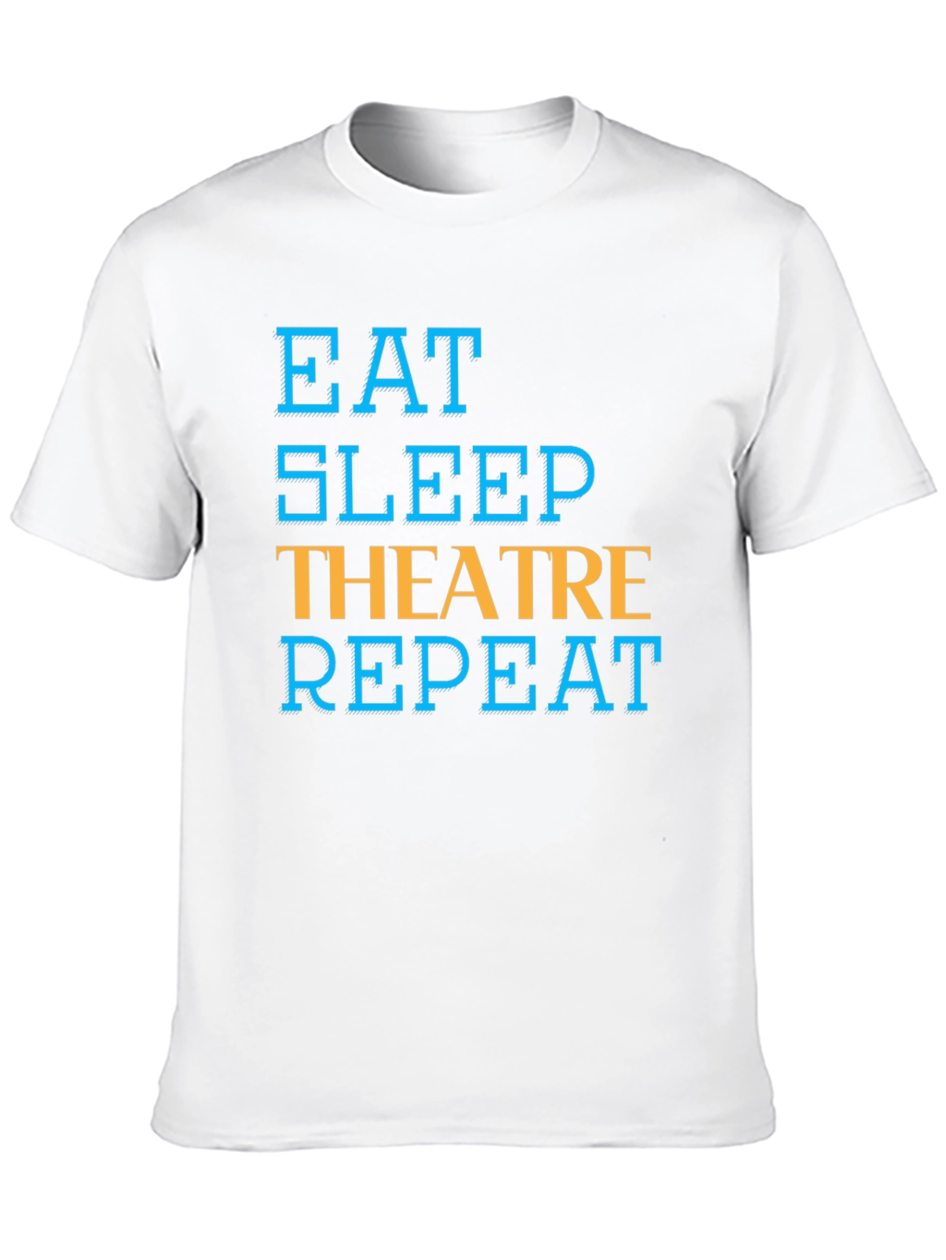 Eat Sleep Theatre Repeat T-Shirt - Black