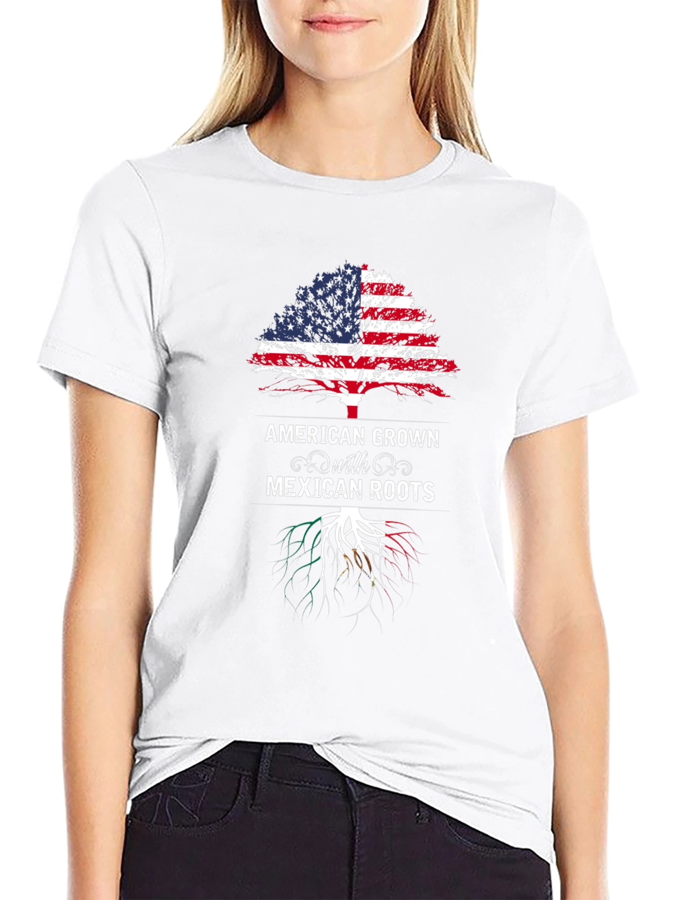 American Grown with Mexican Roots Tee