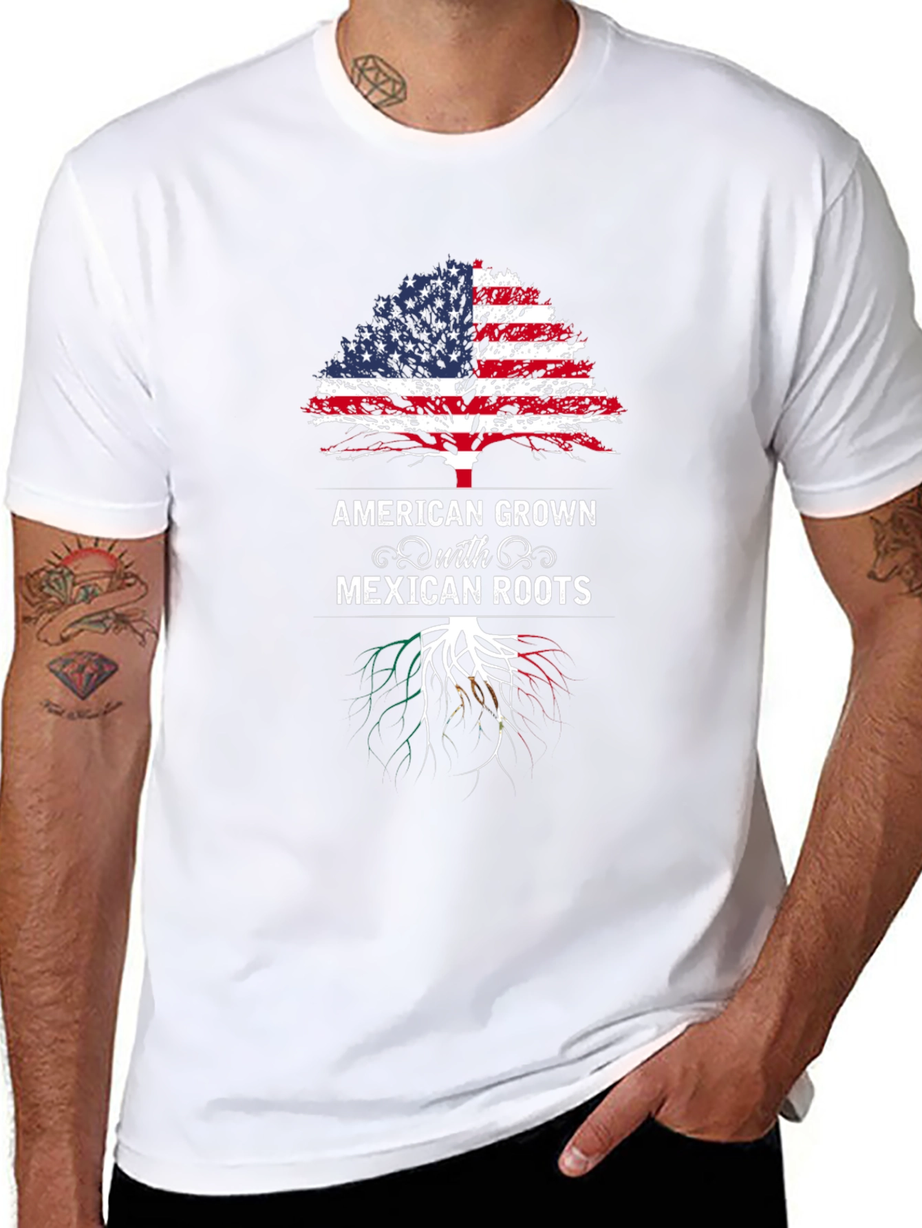 American Grown with Mexican Roots Tee
