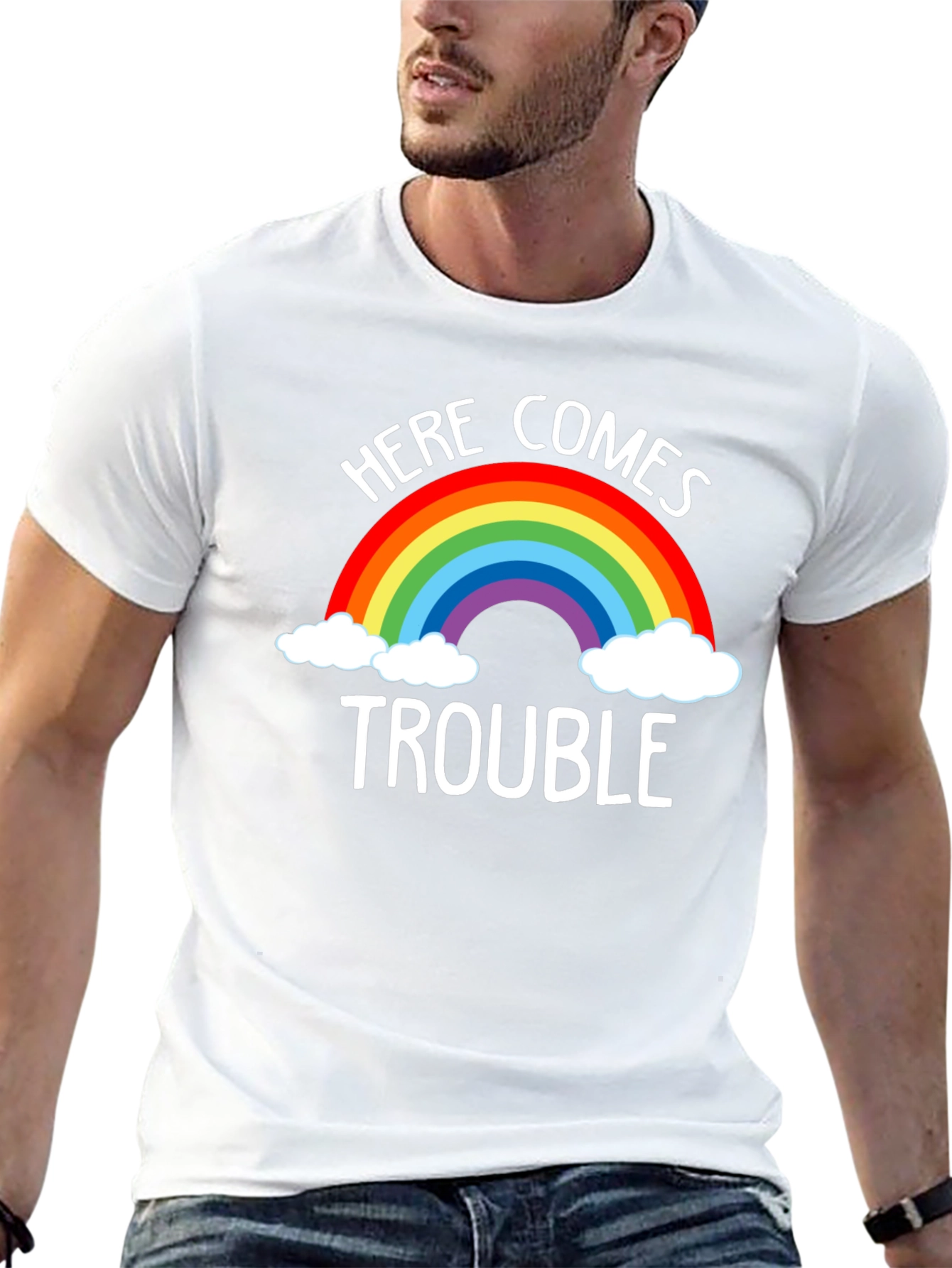 Here Comes Trouble Rainbow T-Shirt