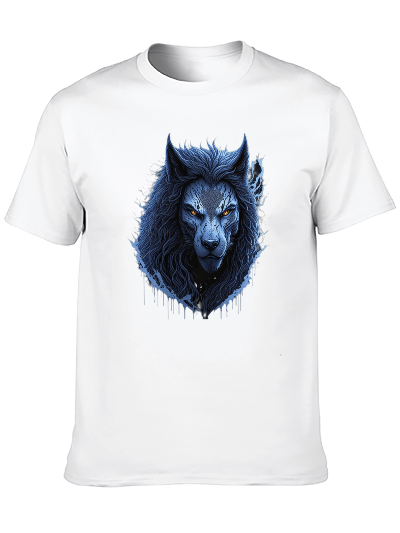 Mens Wolf Graphic Black T-Shirt