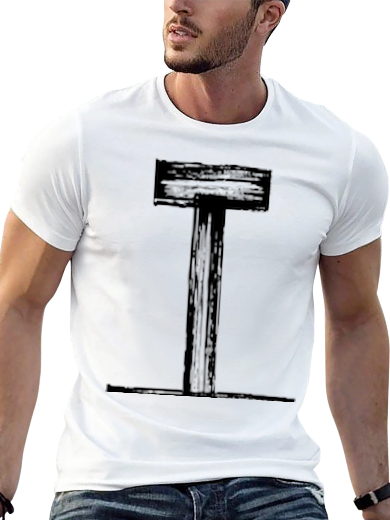 I Beam Graphic Tee - Modern Industrial Style