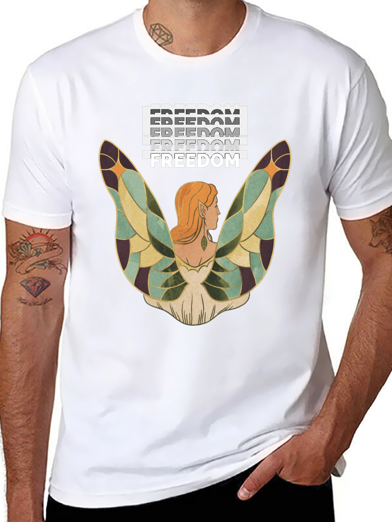 Freedom Fairy Graphic Tee - Black T-Shirt