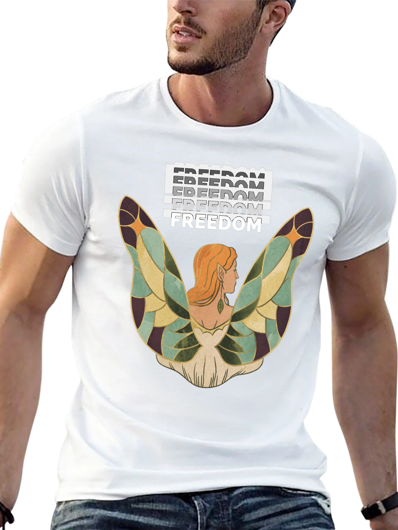 Freedom Fairy Graphic Tee - Black T-Shirt