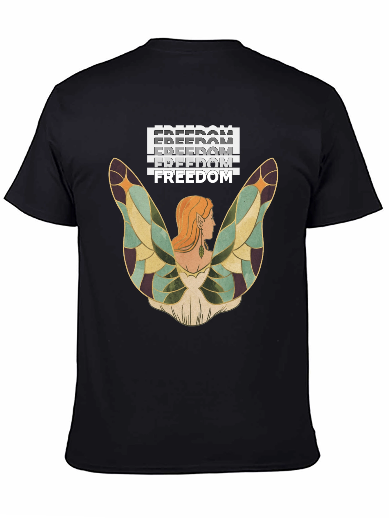Freedom Fairy Graphic Tee - Black T-Shirt
