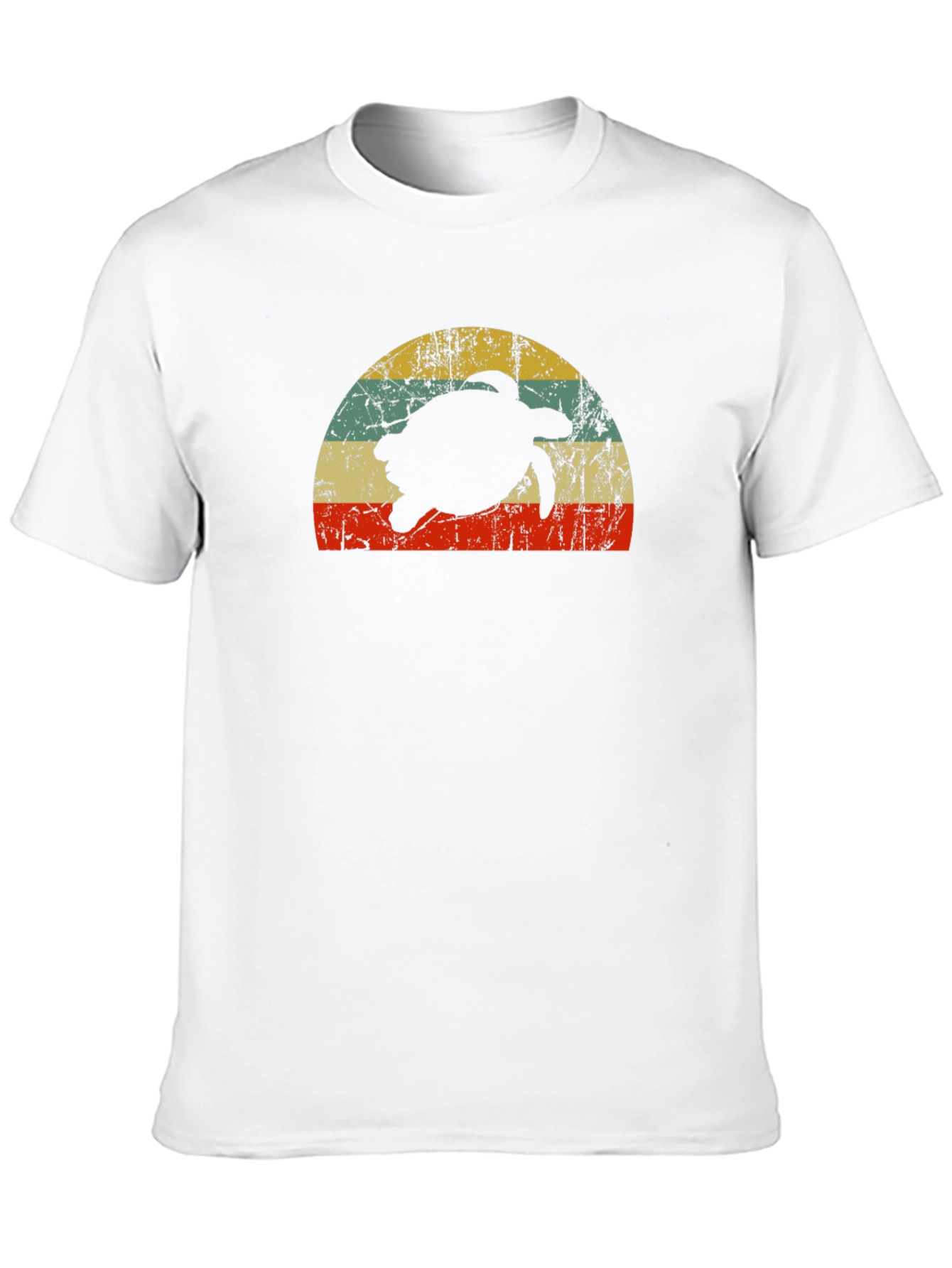 Retro Turtle Sunset T-Shirt - Black