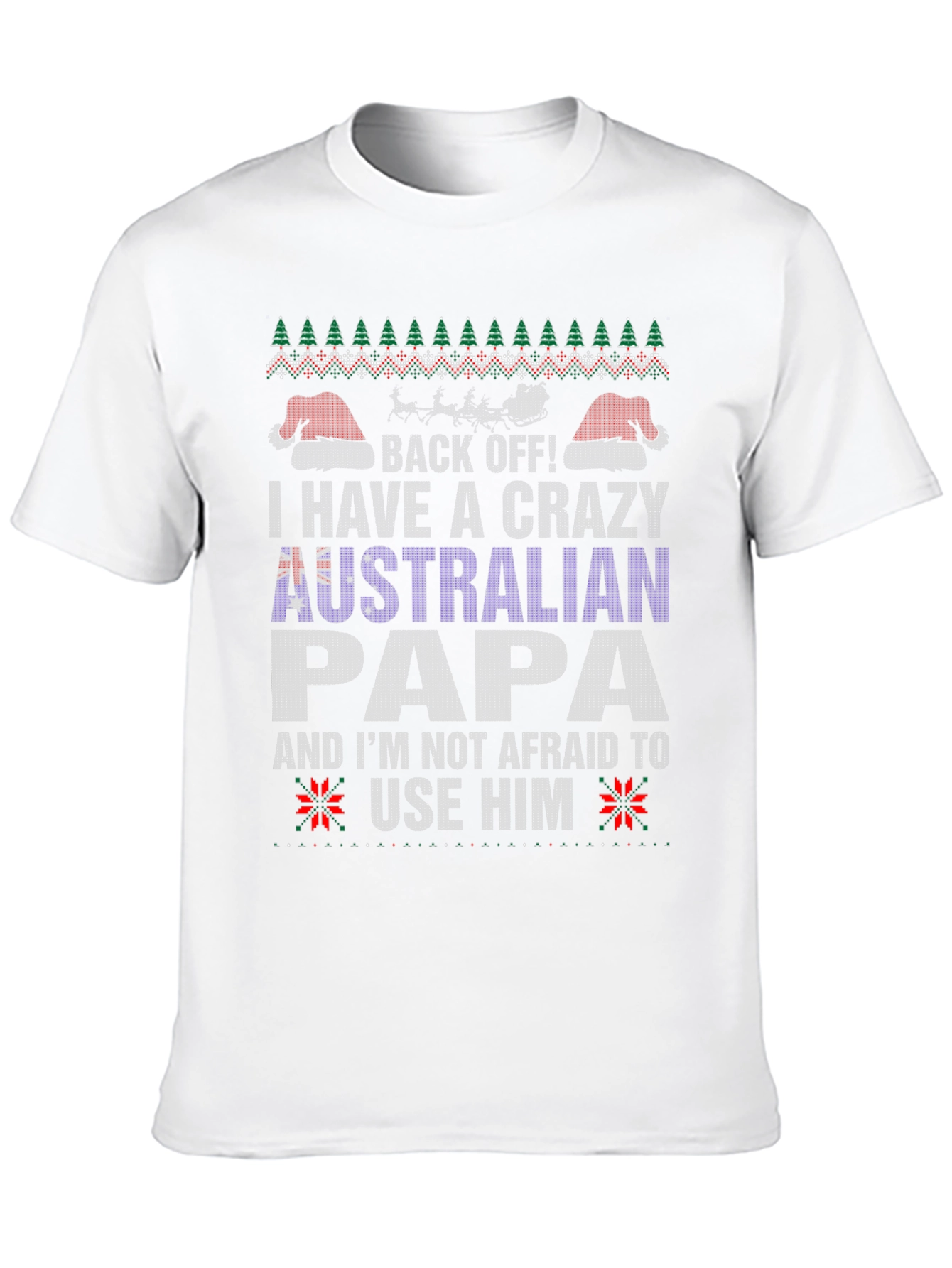 Crazy Australian Papa Christmas T-Shirt
