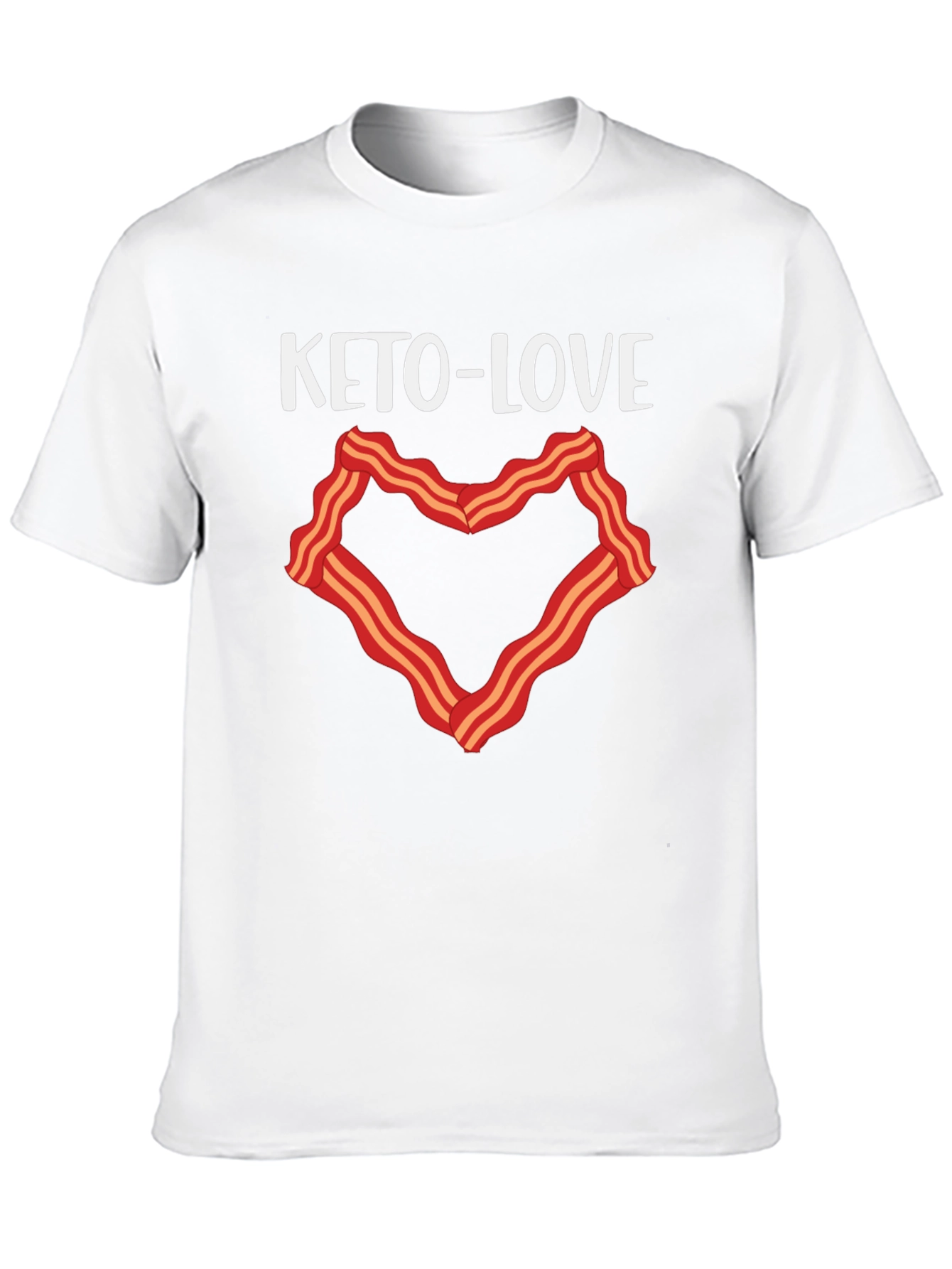 Keto-Love Bacon Heart Graphic T-Shirt