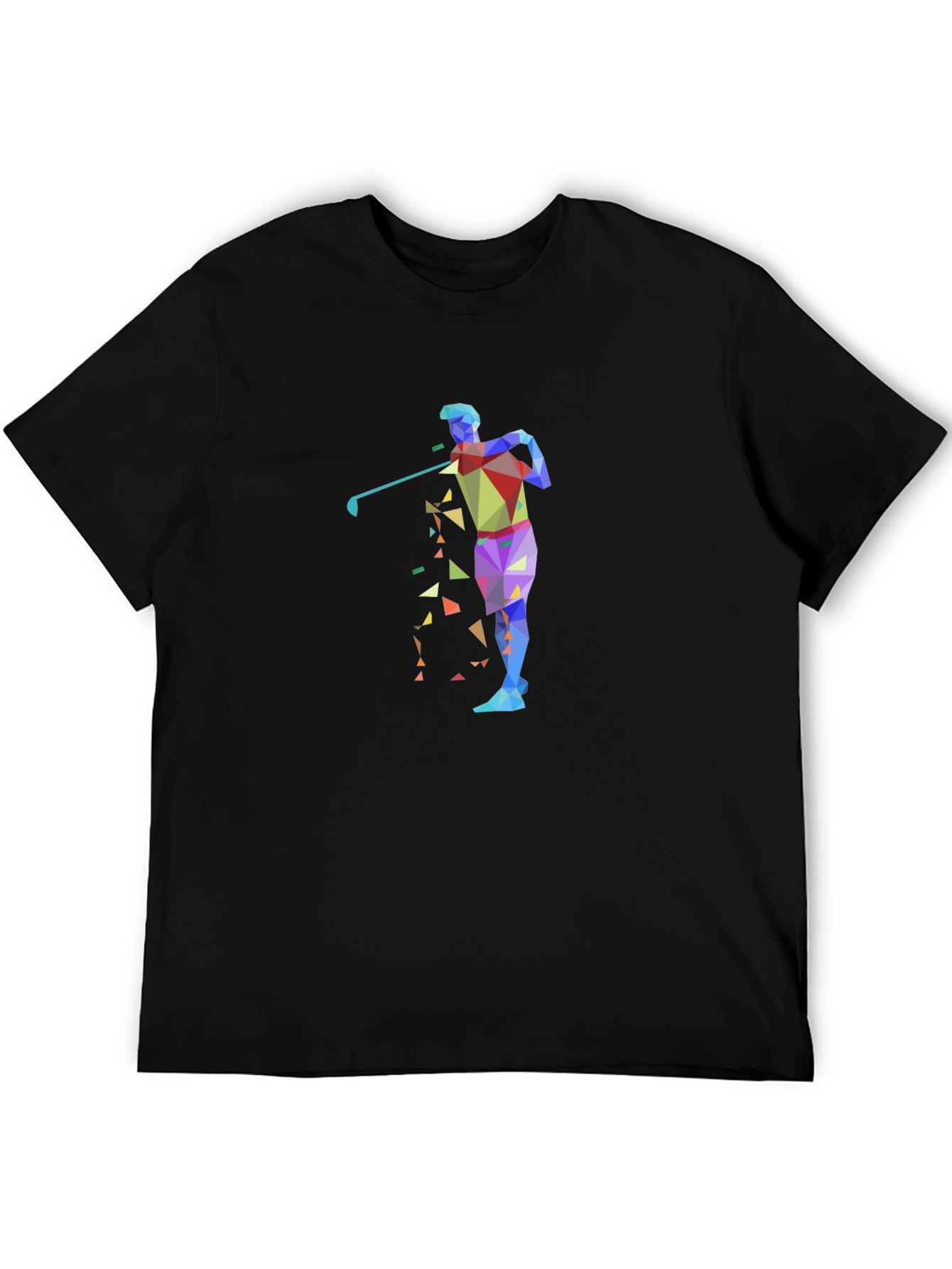 Abstract Golf Graphic Black T-Shirt