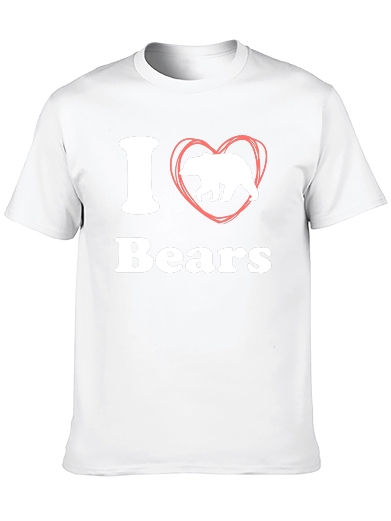 I Heart Bears Graphic Tee - Black Cotton T-Shirt
