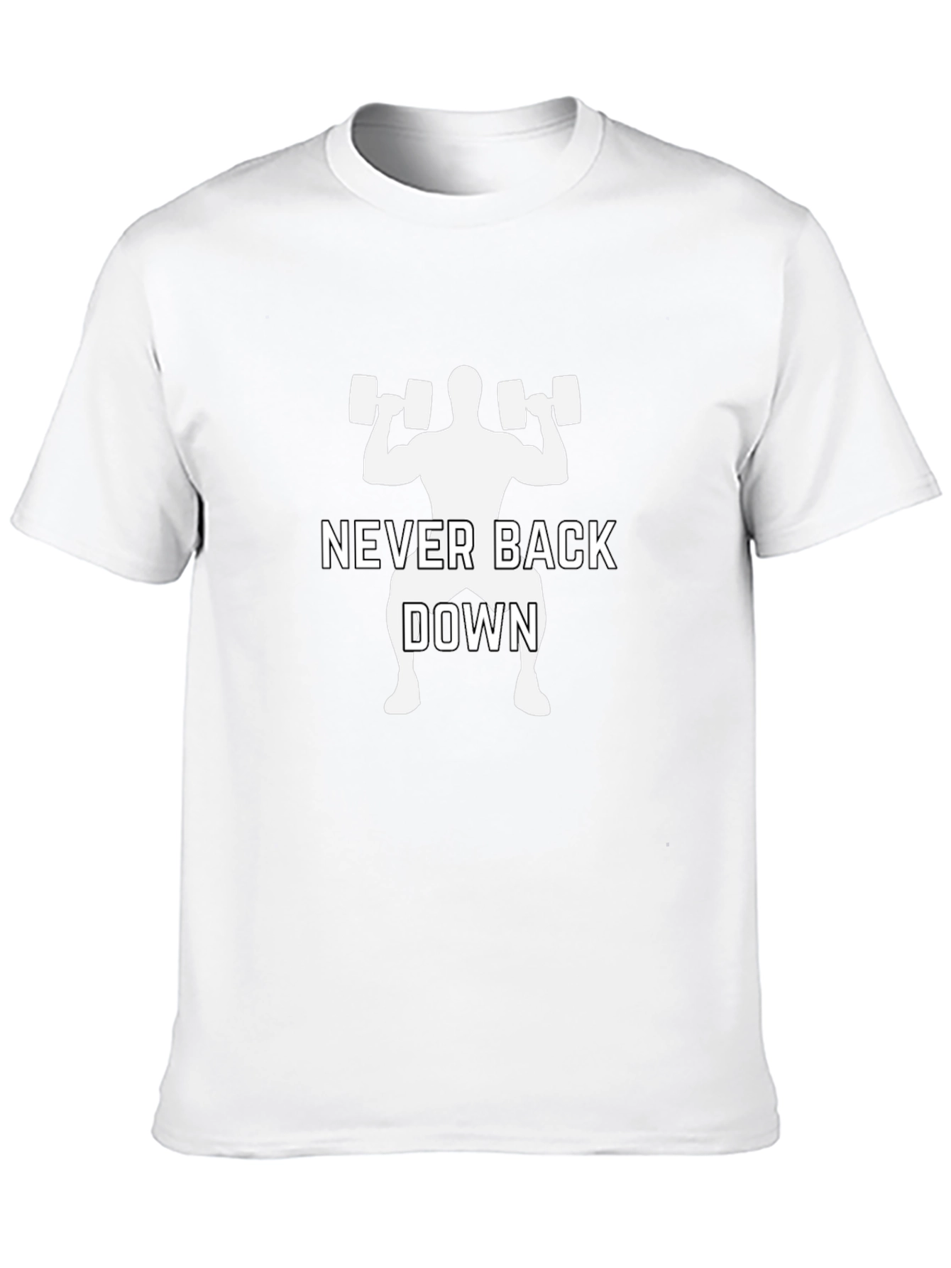 Never Back Down Fitness T-Shirt - Black