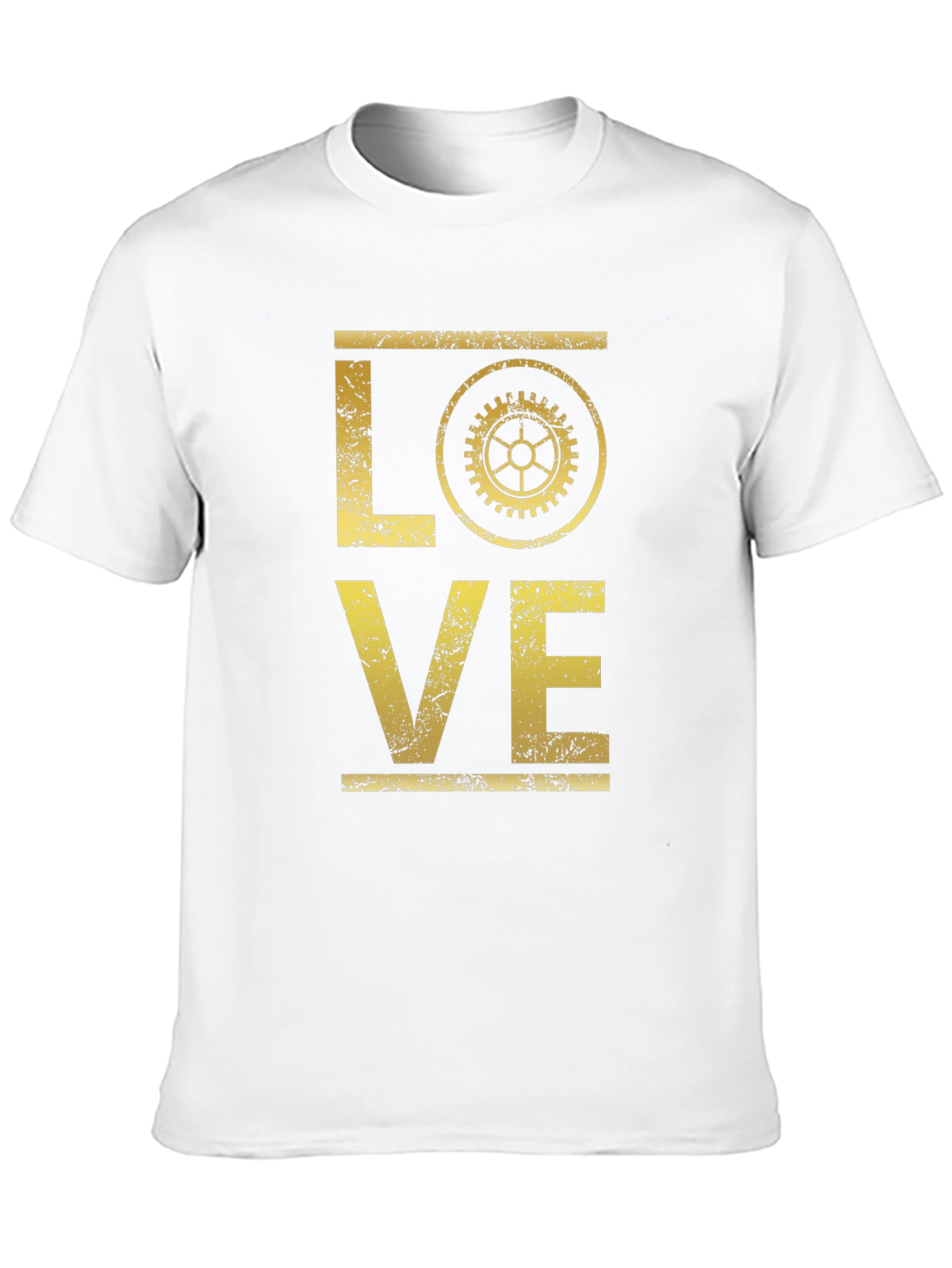 Steampunk LOVE Graphic T-Shirt - Gear Design