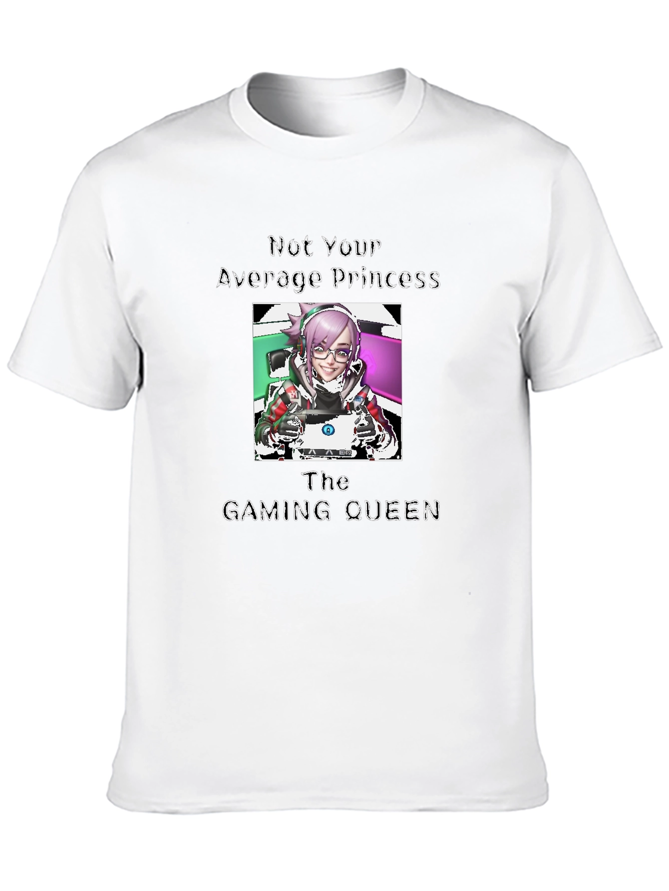 Not Your Average Princess Gaming Queen Black T-Shirt