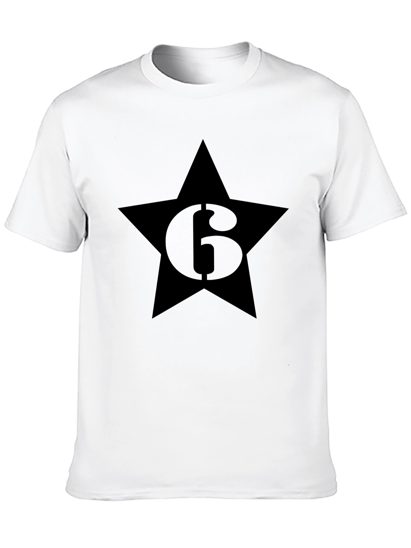 Star Number 6 Black Graphic Tee
