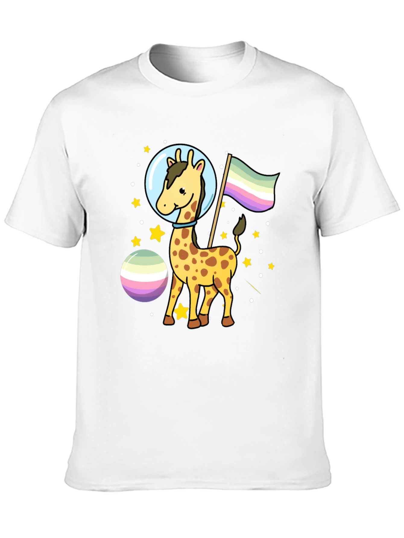 Giraffe Astronaut LGBTQ+ Pride T-Shirt