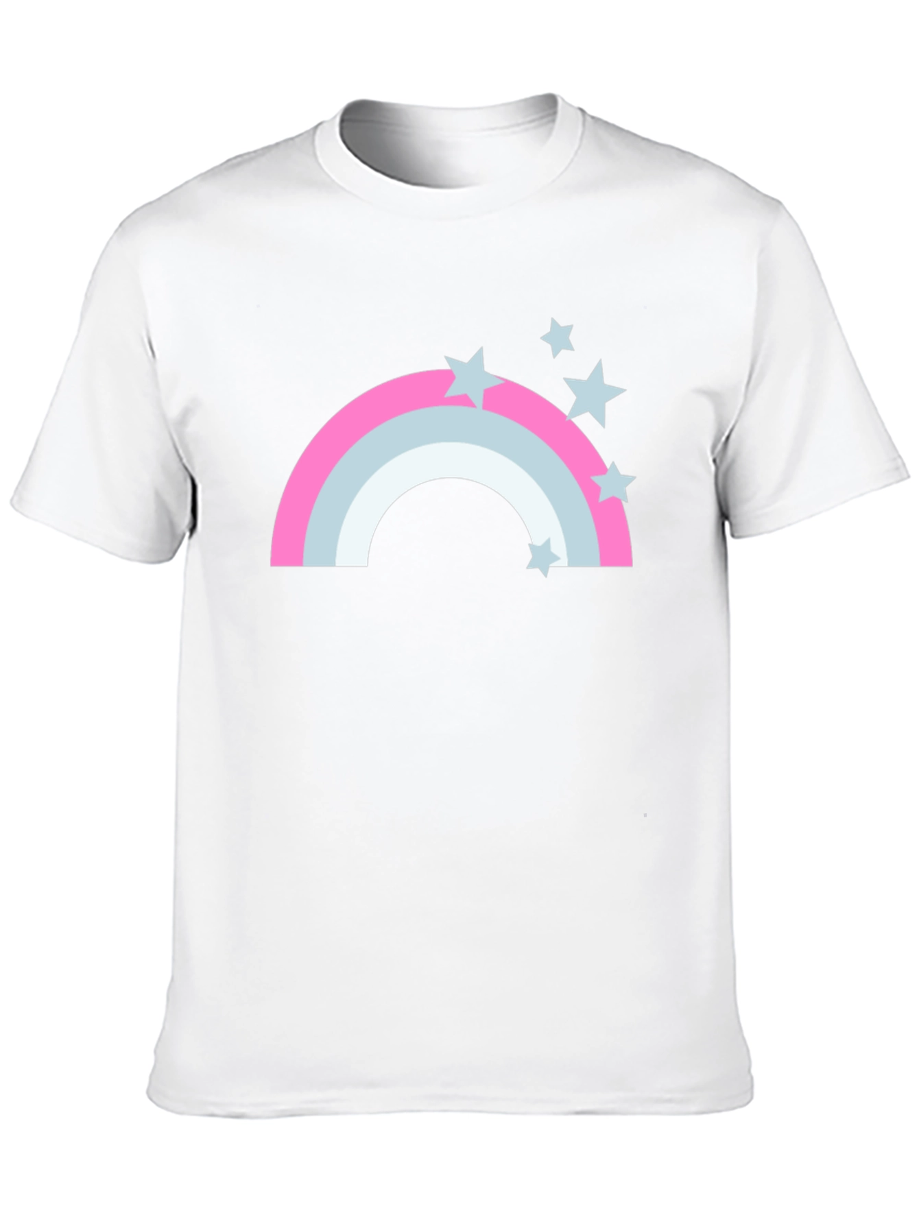 Rainbow Stars Graphic Tee - Mens Black T-Shirt