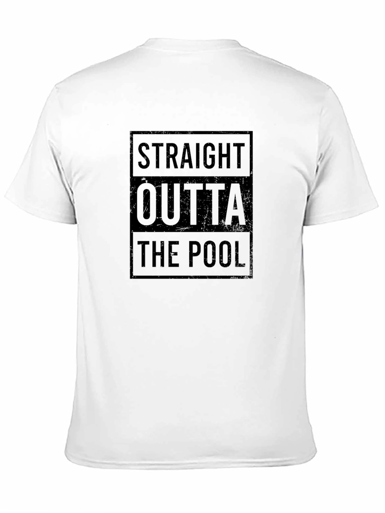 Straight Outta the Pool Black Graphic Tee