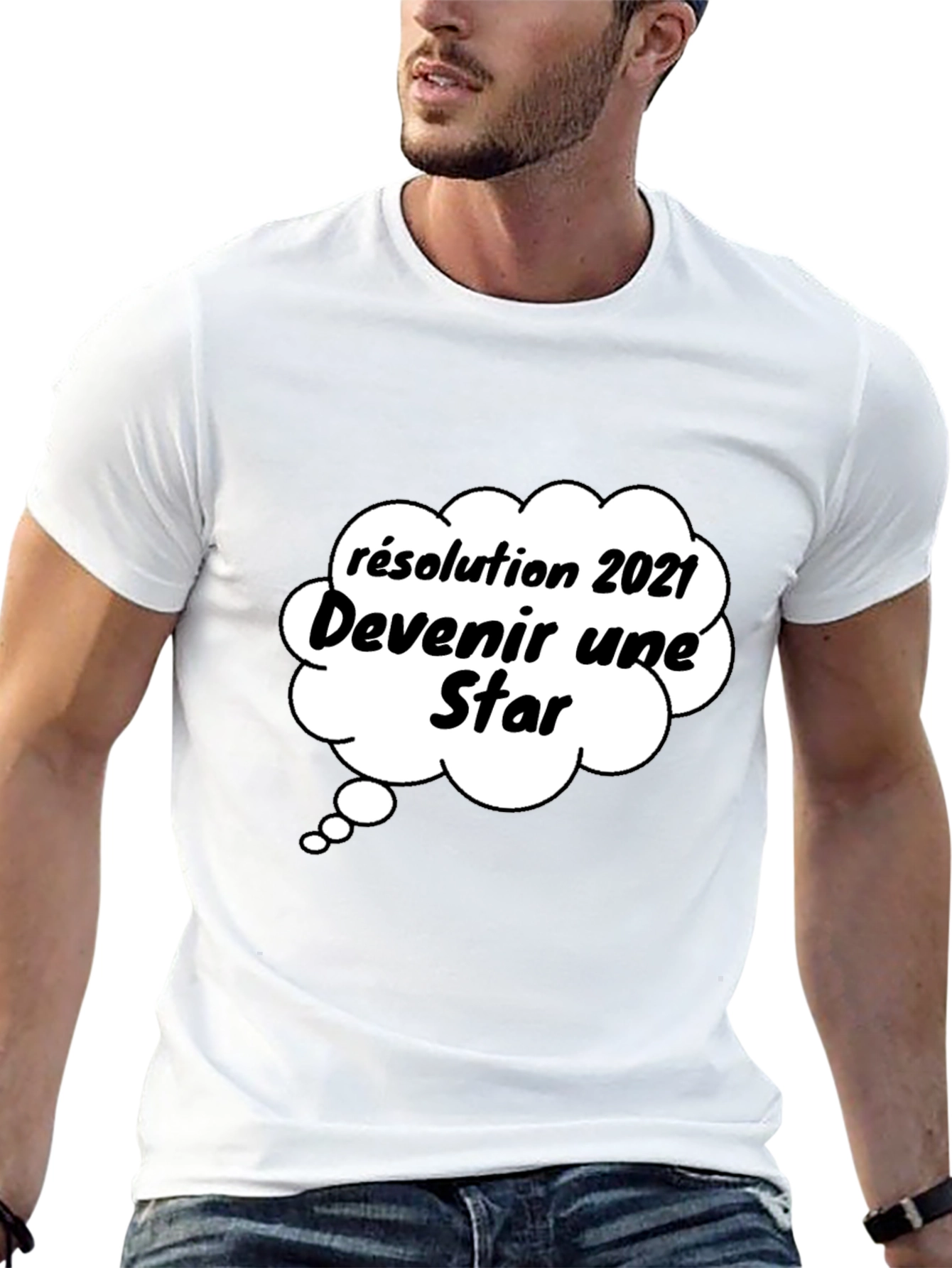 Funny 2021 Resolution Star Graphic T-Shirt