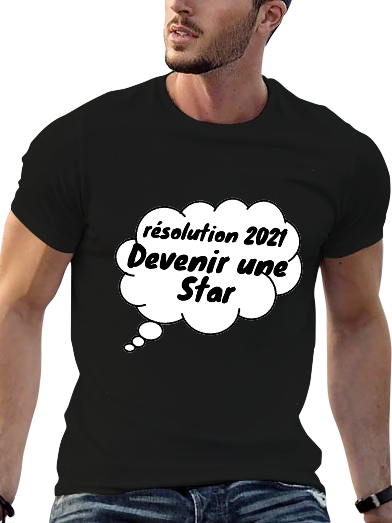 Funny 2021 Resolution Star Graphic T-Shirt
