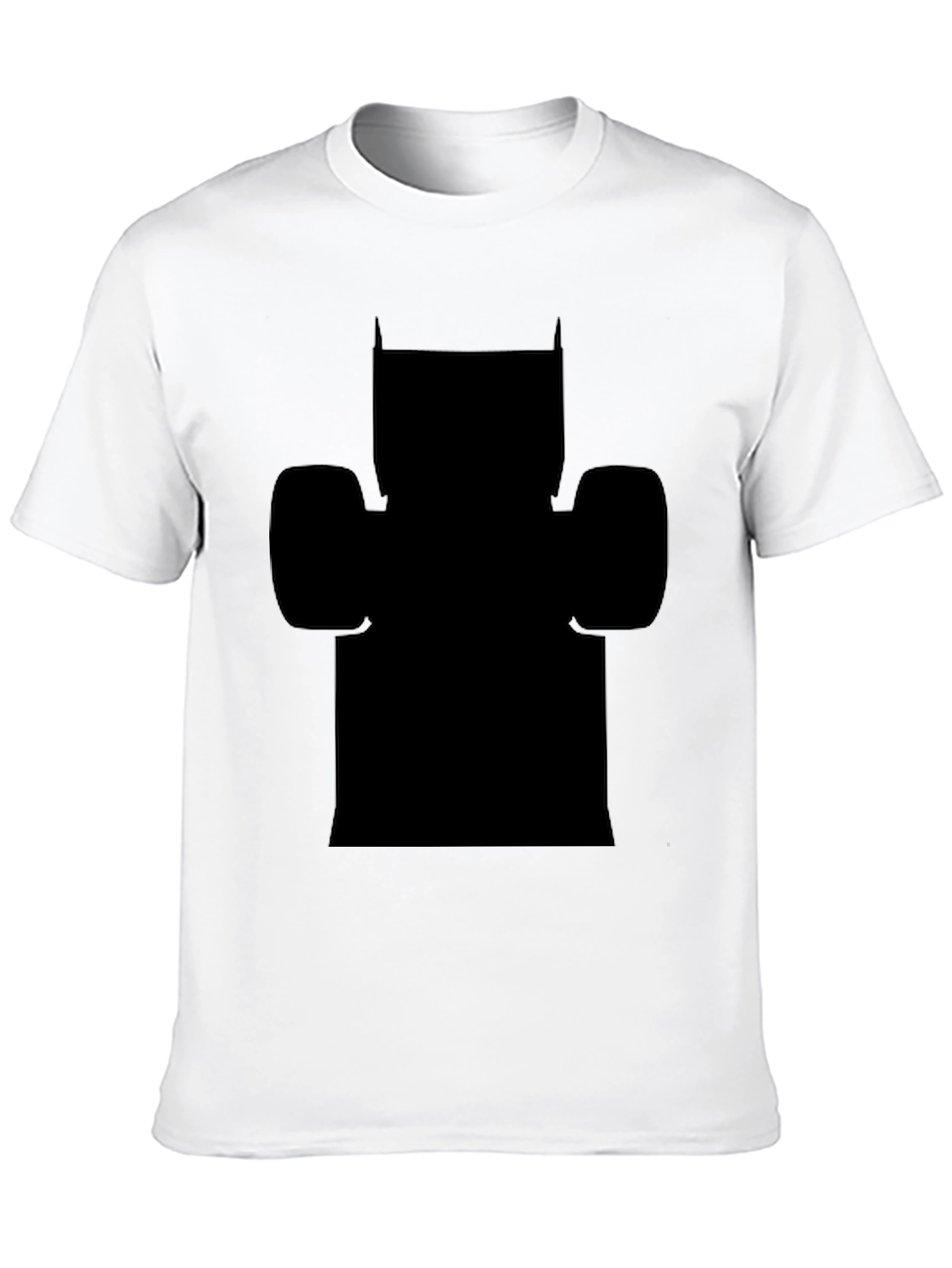 Mens Black Graphic Tee - Batman Silhouette