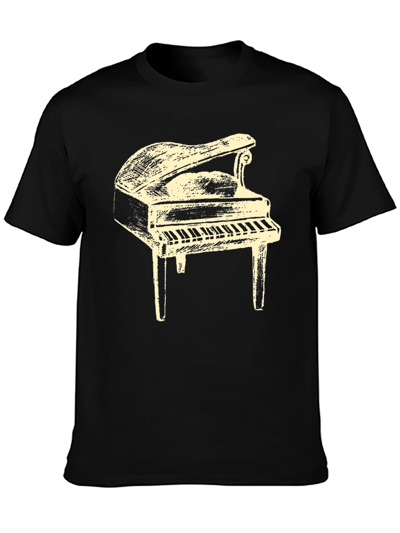 Piano Graphic T-Shirt - Musical Instrument Tee